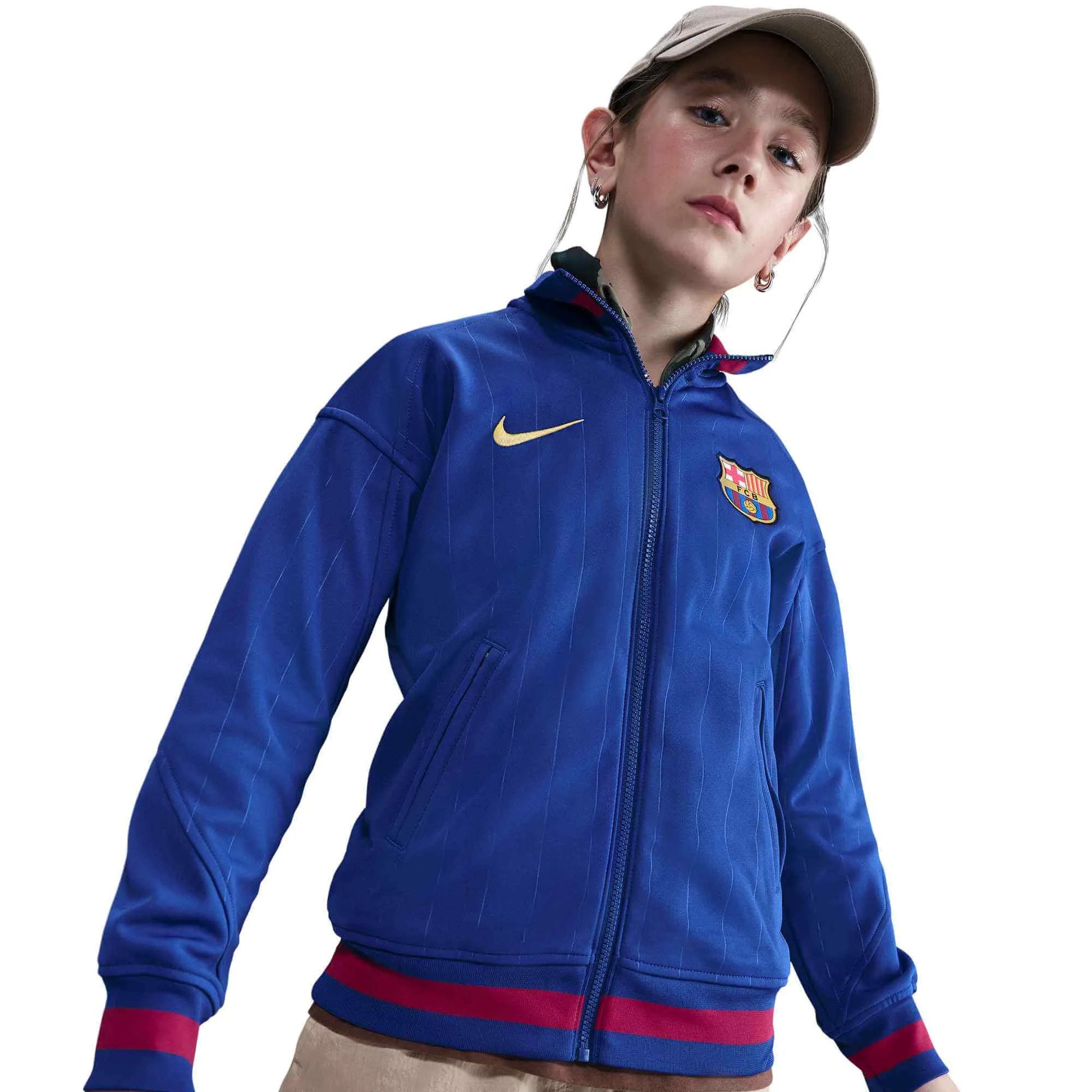 Nike 2025-26 Barcelona Youth Academy Pro Anthem Jacket (Front)