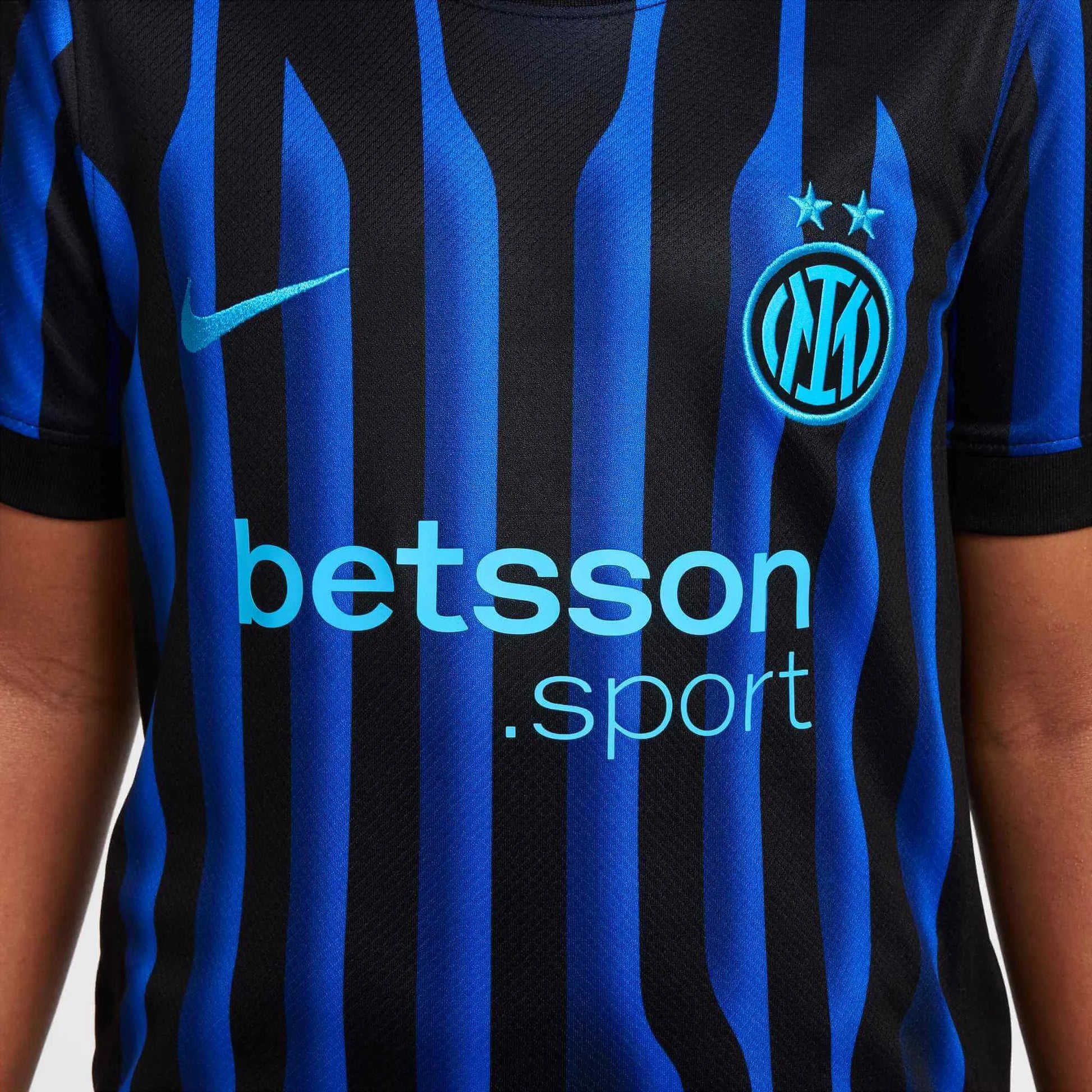 Nike 2025-26 Inter Milan Youth Stadium Home Soccer Jersey (Detail 2)