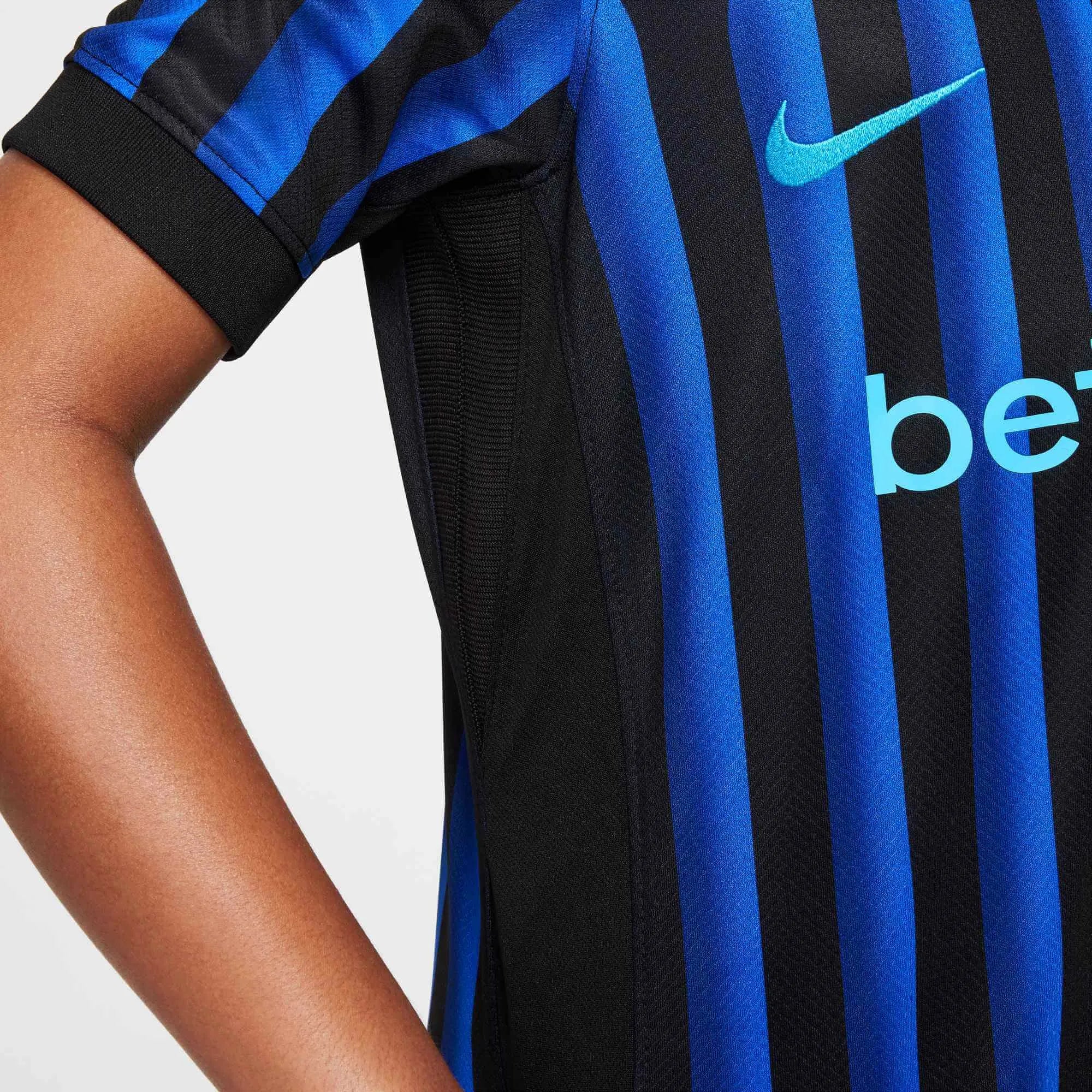 Nike 2025-26 Inter Milan Youth Stadium Home Soccer Jersey (Detail 3)
