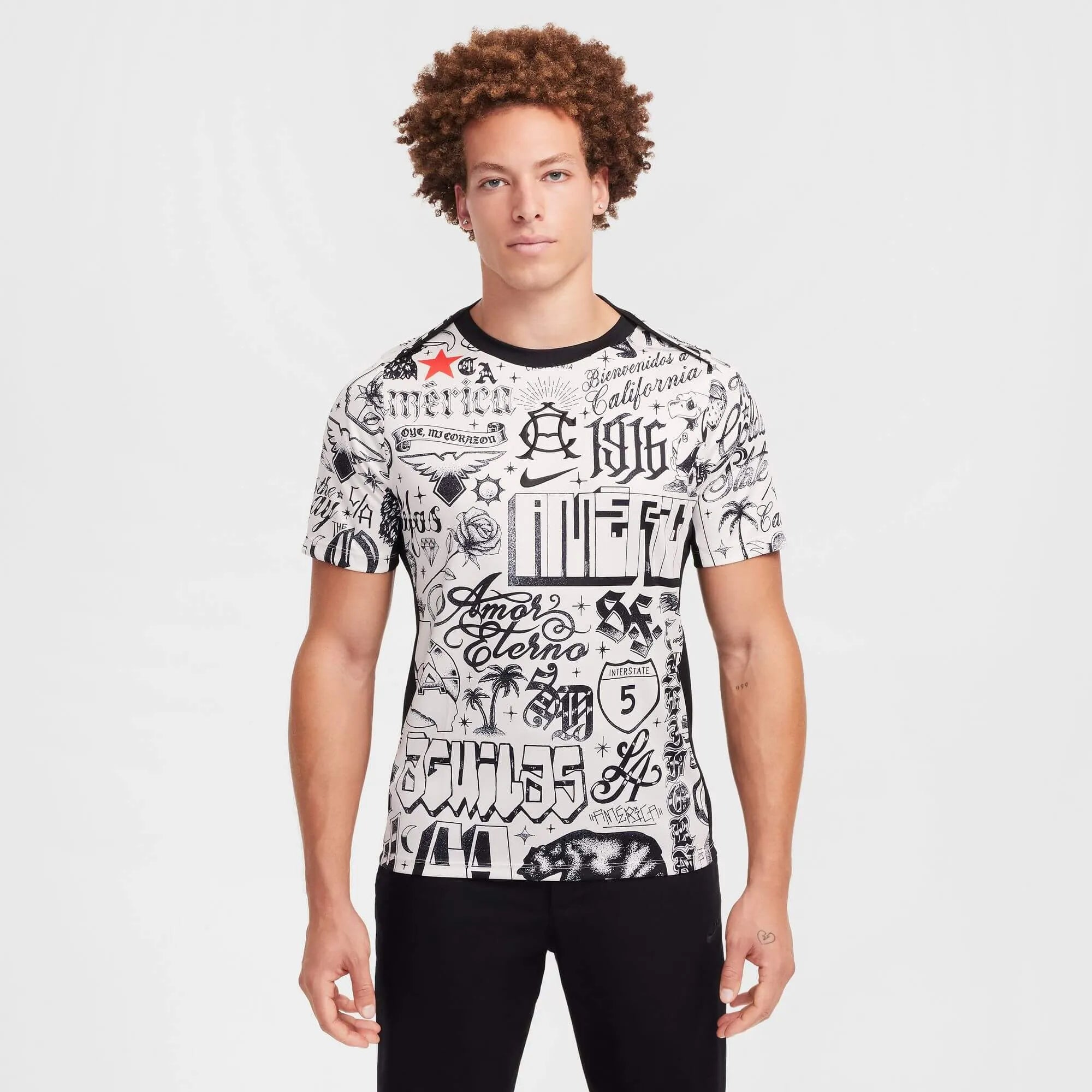Nike 2025 Club America Men's Pre-Match Soccer Jersey (Model - Front)