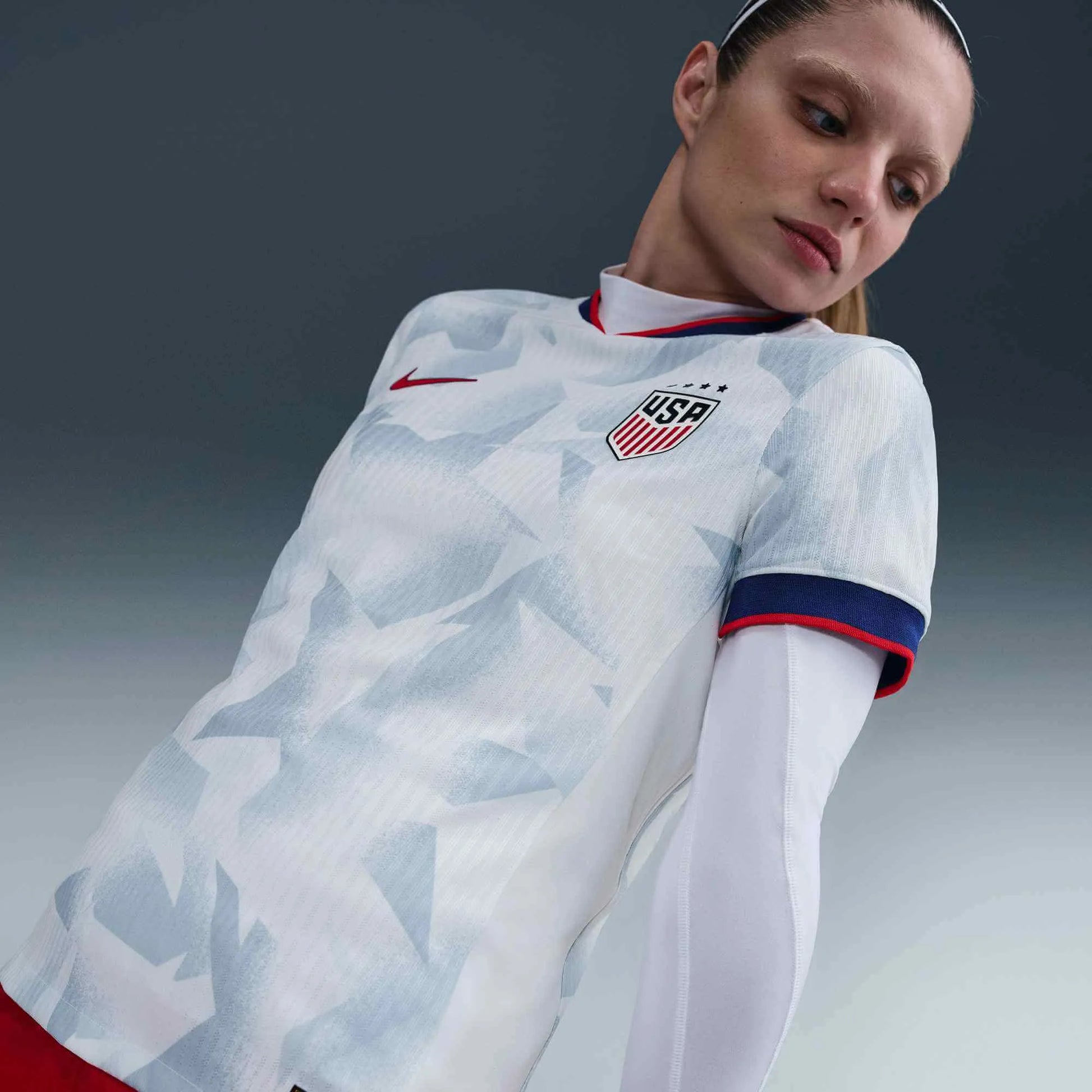 Nike 2025 USA Women's 4-Star Authentic Home Soccer Jersey (Side)
