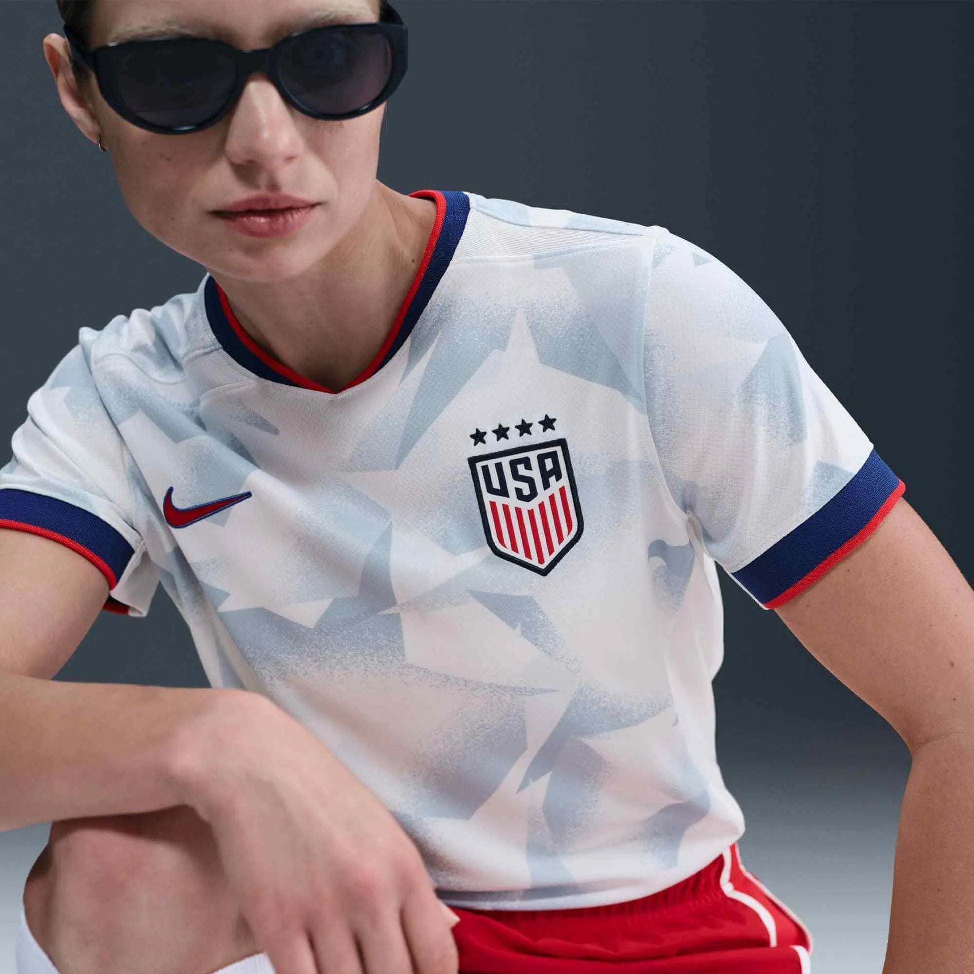 Nike 2025 USA Women's 4-Star Stadium Home Soccer Jersey (Detail 1)