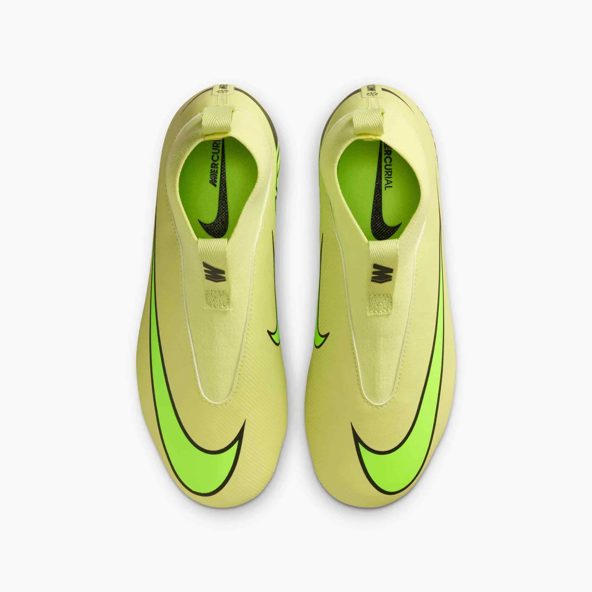Nike JR Zoom Superfly 10 Academy Firm/Multi Ground Soccer Cleats - Max Voltage Pack (HO25) (Pair - Top)