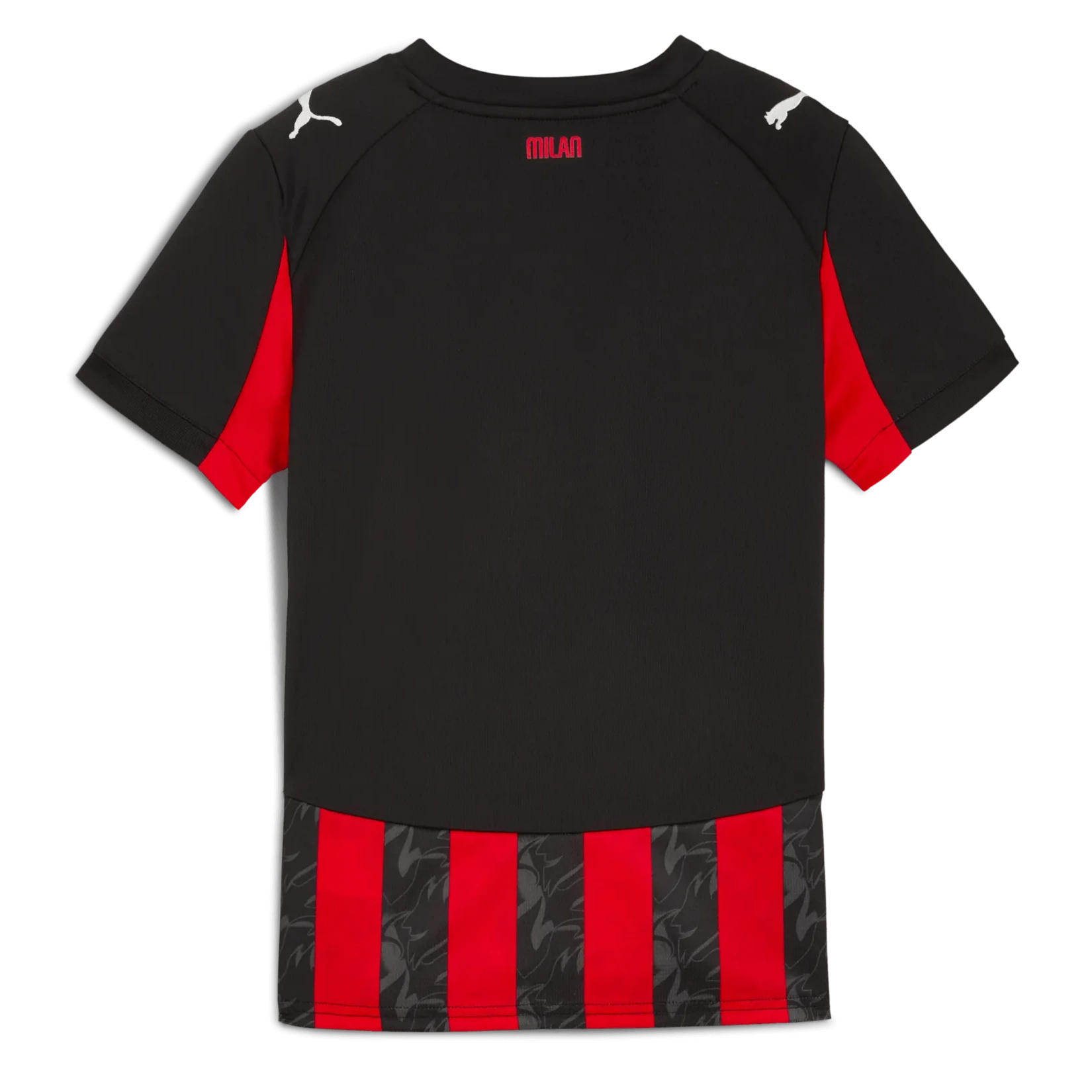 Puma 2025-26 AC Milan Youth Stadium Home Soccer Jersey (Back)