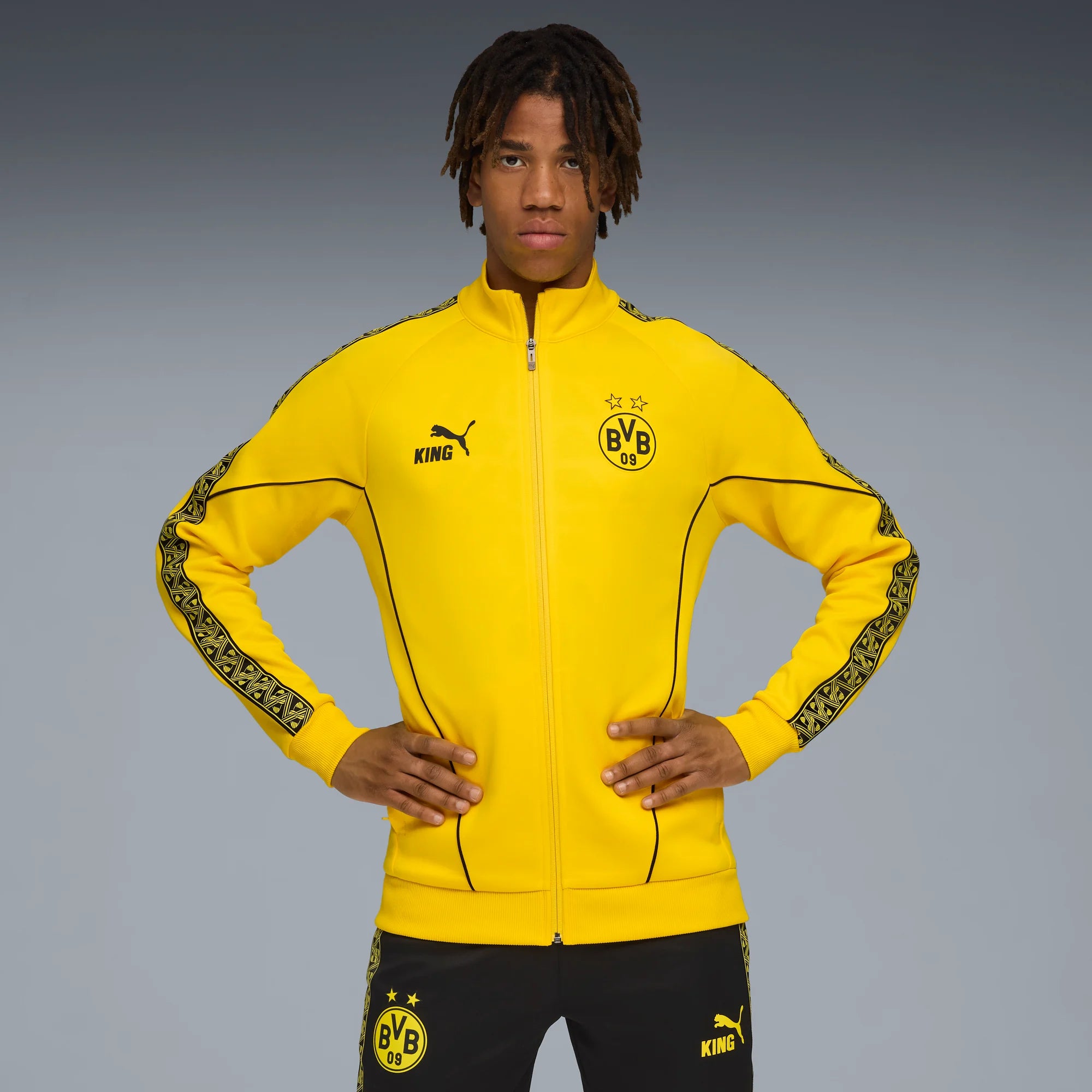 Puma 2025-26 Borussia Dortmund Men's King Anthem Jacket (Model - Front)