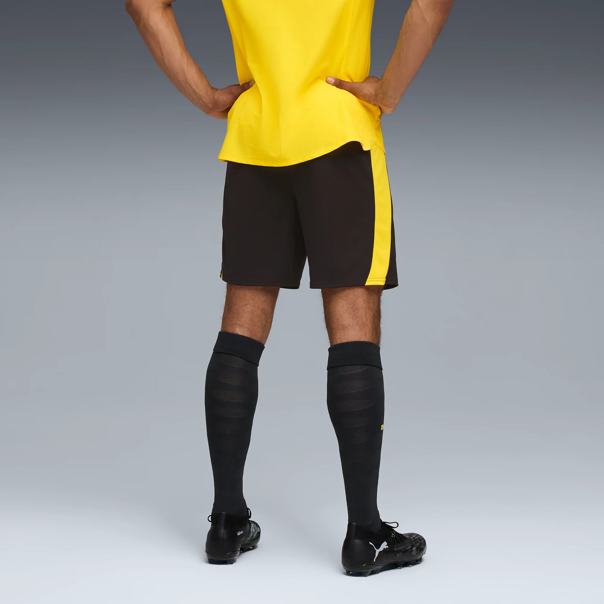 Puma 2025-26 Borussia Dortmund Men's Stadium Blocking Shorts (Model - Back)