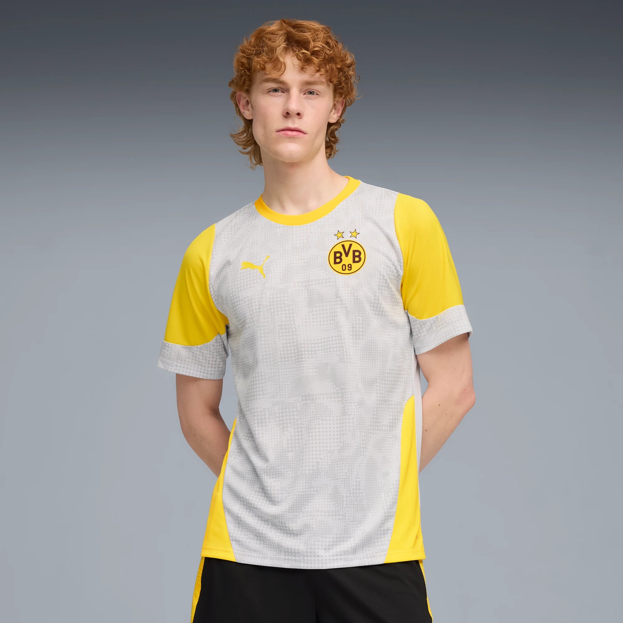 Puma 2025-26 Borussia Dortmund Men's Training Soccer Jersey (Model - Front)