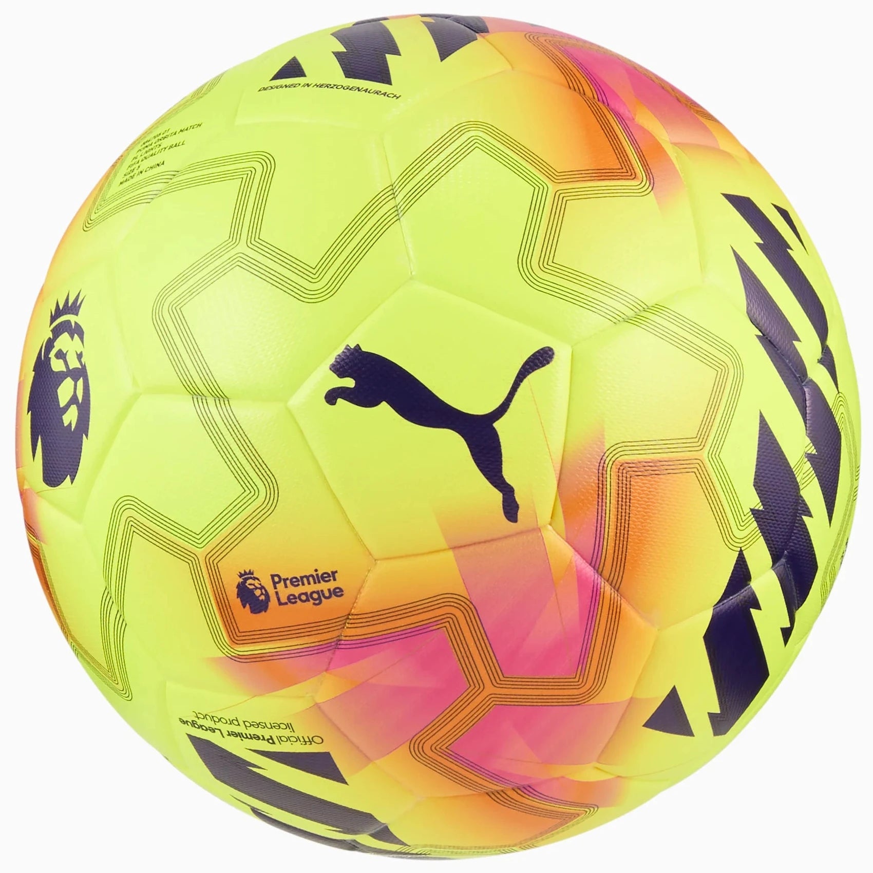 Puma 2025-26 Orbita Match Premier League Lights Soccer Ball (Front)