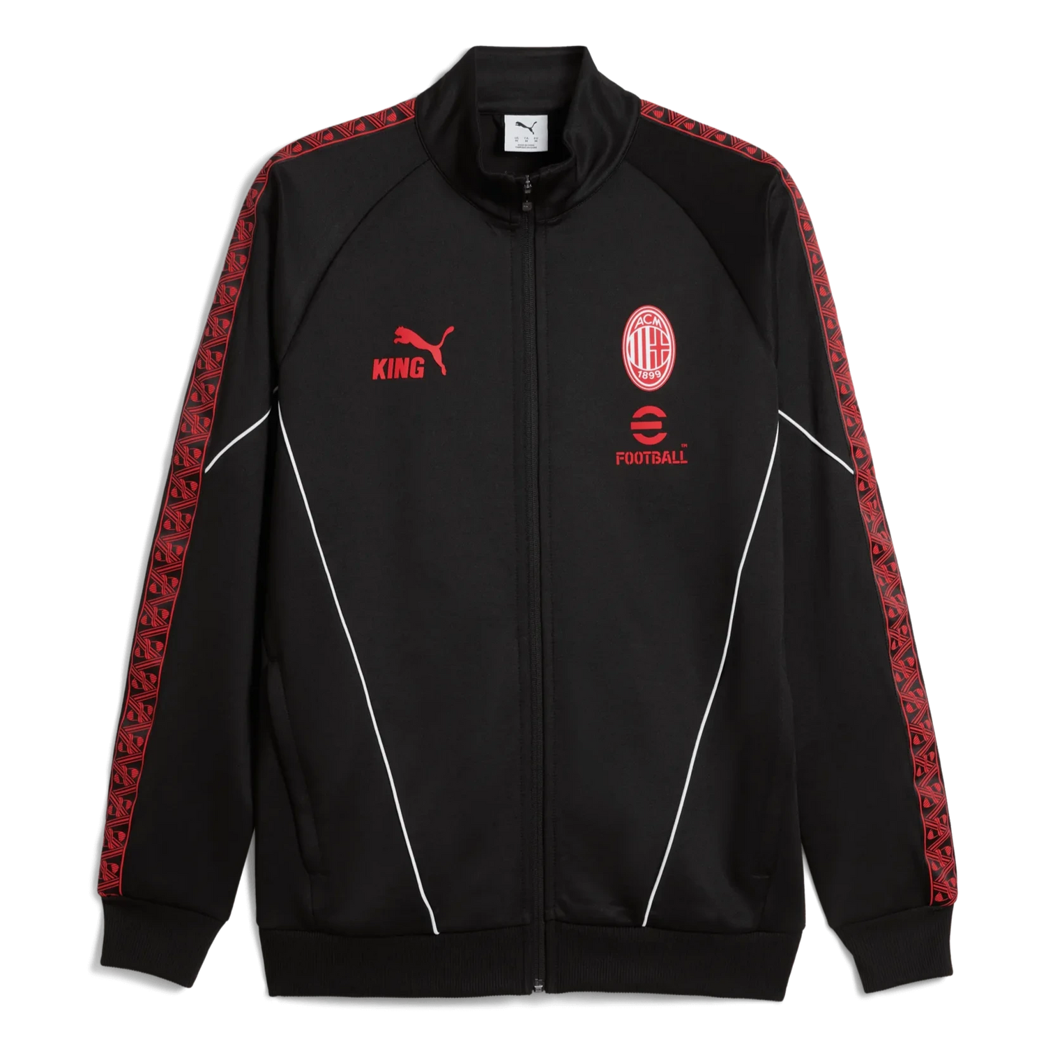 Puma 2025-26 AC Milan Men's KING Anthem Jacket Puma Black-Red (Front)
