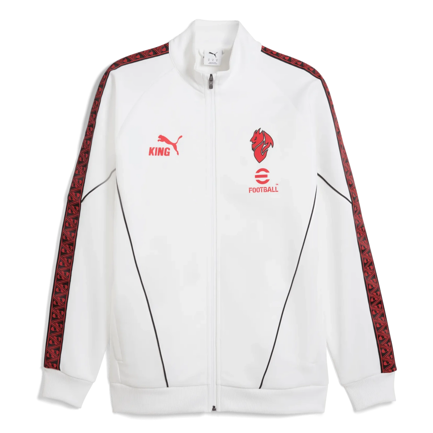 Puma 2025-26 AC Milan Men's KING Anthem Jacket Puma White-Red (Front)