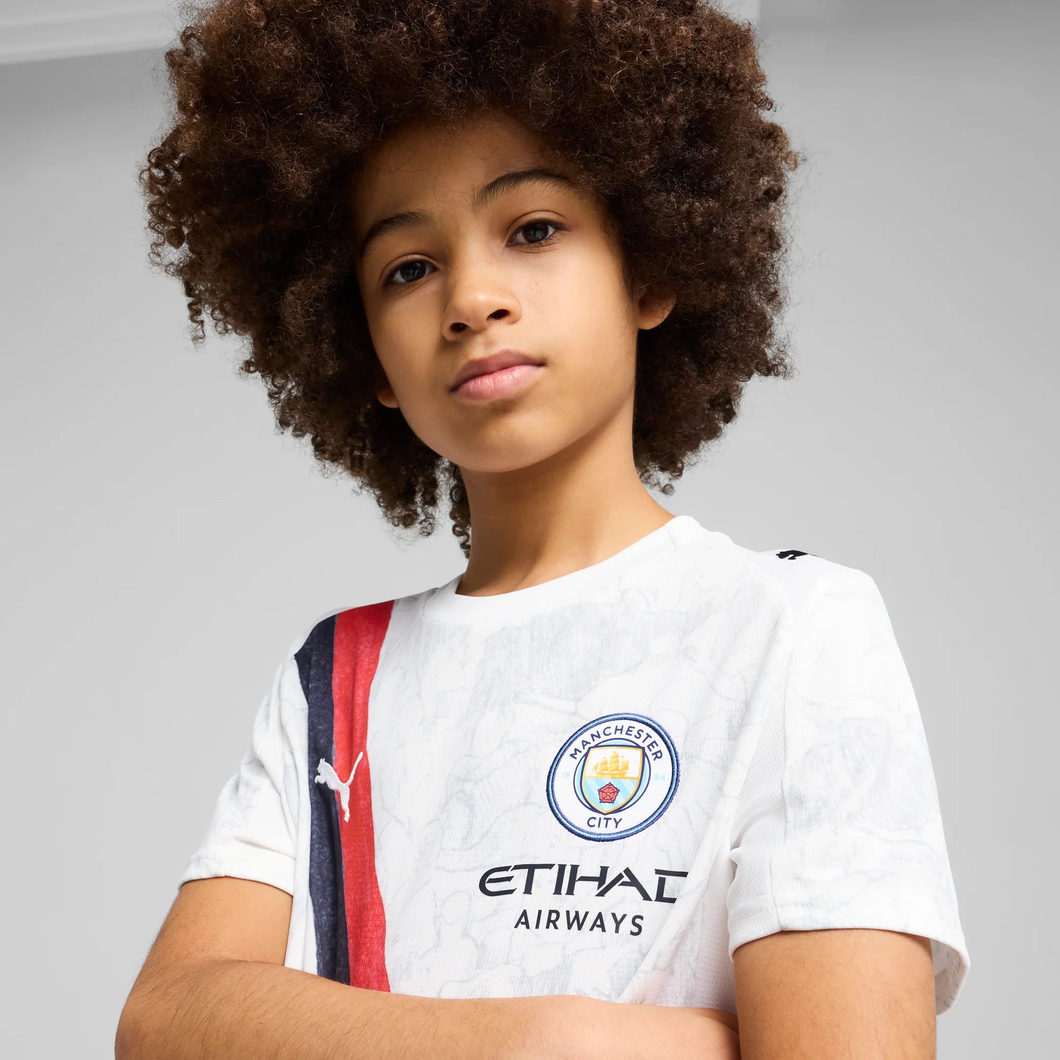 Puma 2025 Manchester City Men's Club World Cup KidSuper Stadium Home Soccer Jersey (Detail 1)