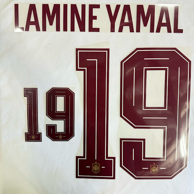 Spain 2026- Away LAMINE YAMAL #19 Jersey Name Set – ProSoccer