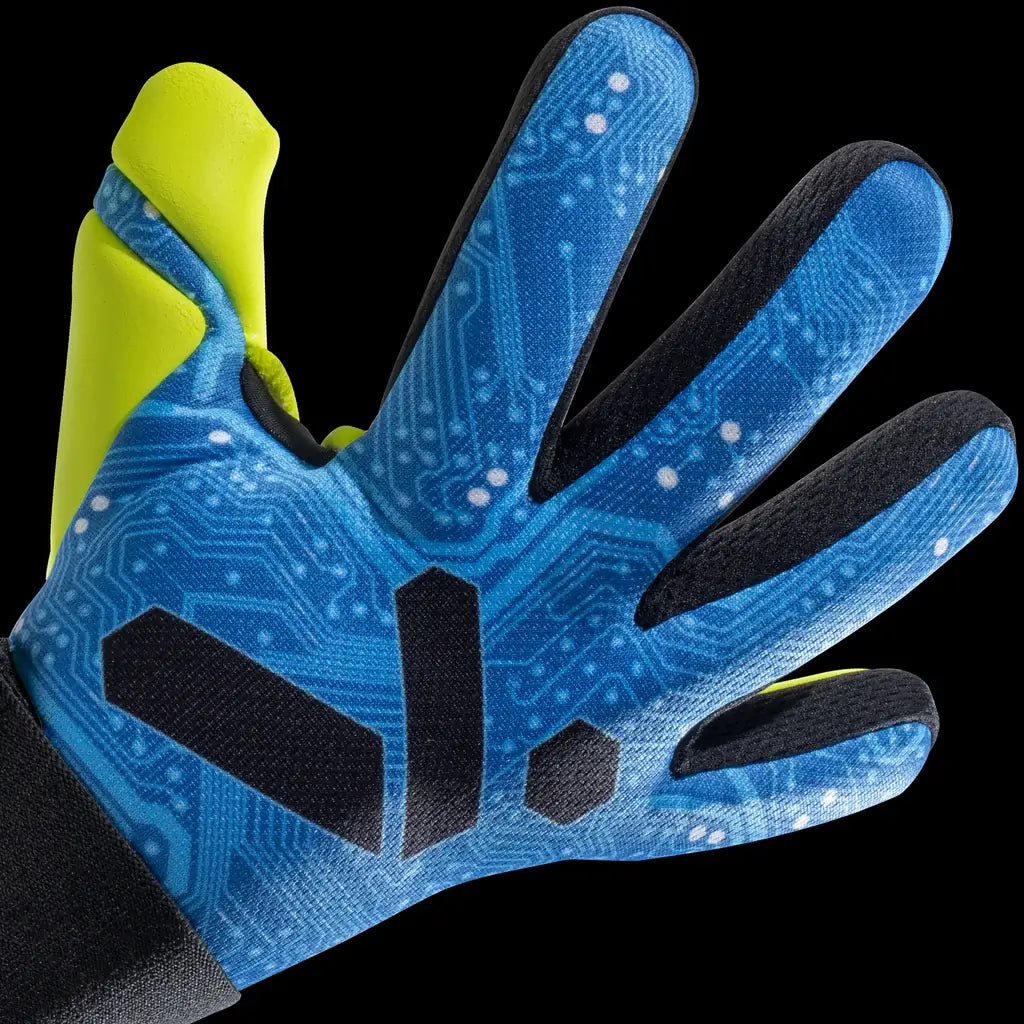 Storelli Youth Gladiator Challenger FS Goalkeeper Gloves Blue Circuit (Detail 1)