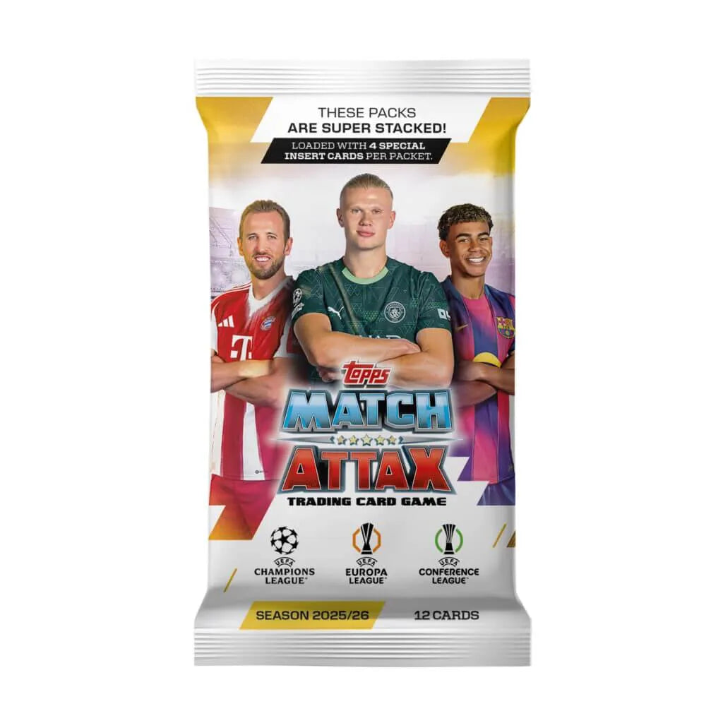 Topps 2025-26 Match Attax UEFA Champions League Cards PACK (12 Cards Each) (Pack 2)