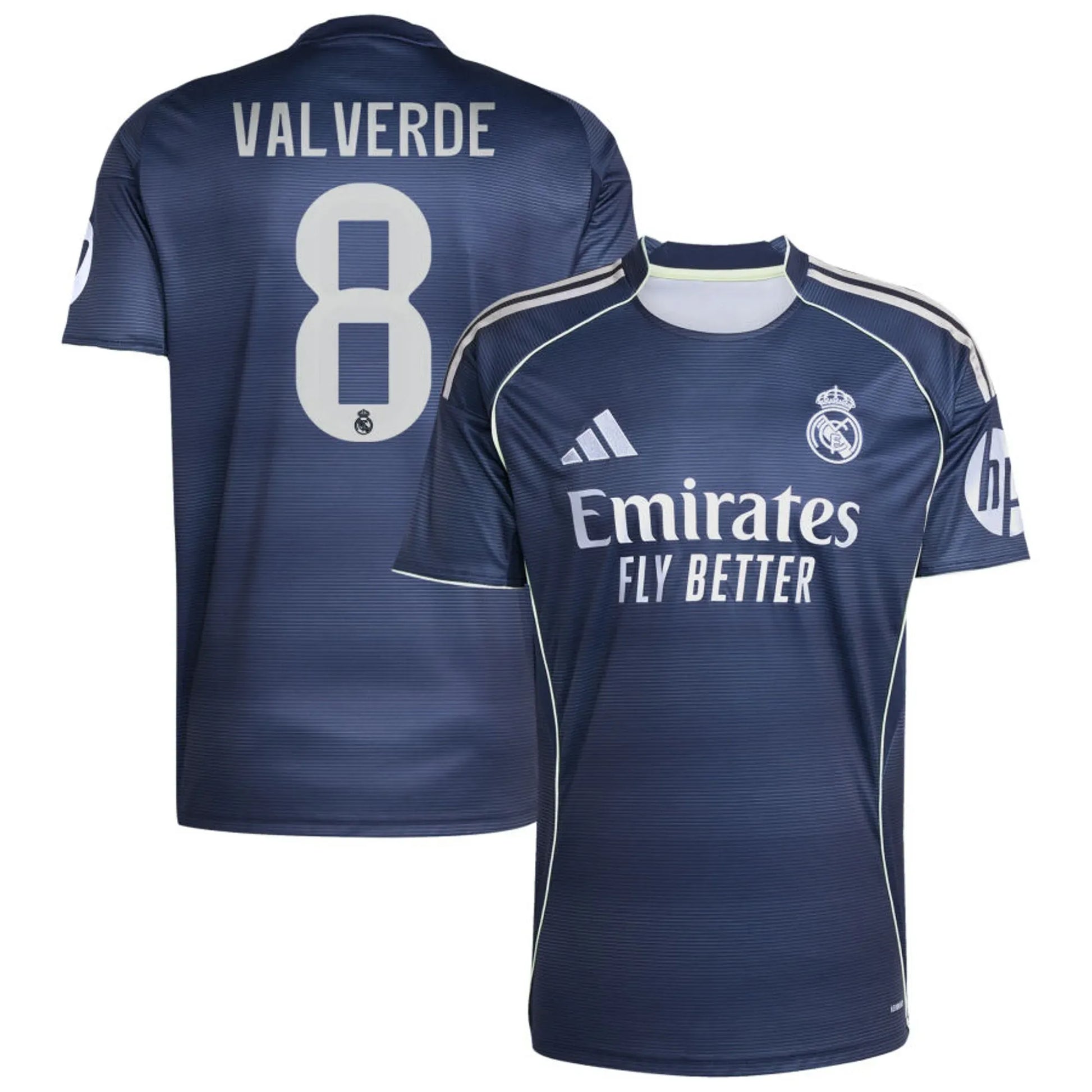 adidas 2025-26 Real Madrid Men's Stadium Away Soccer Jersey (Valverde)