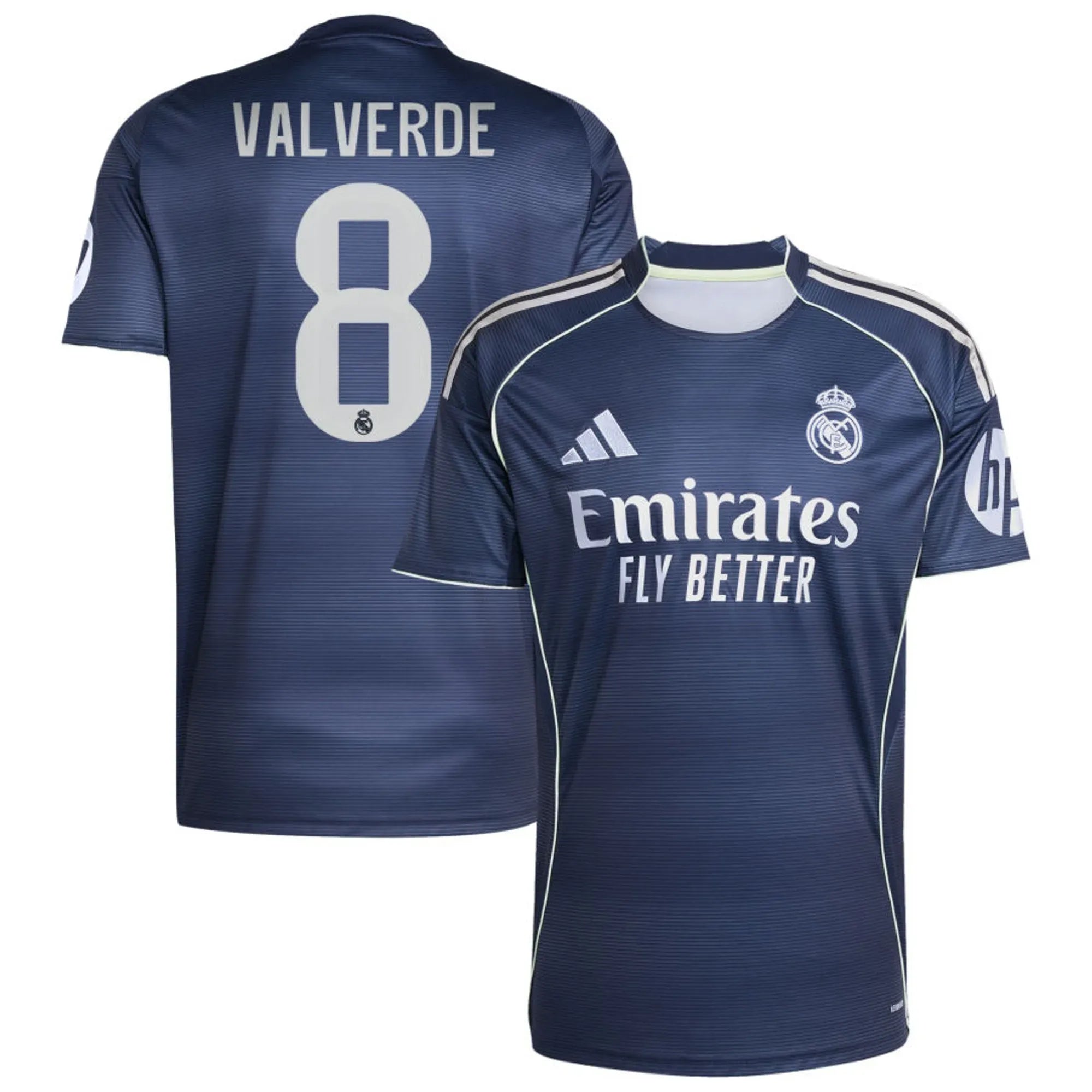 adidas 2025-26 Real Madrid Men's Stadium Away Soccer Jersey (Valverde)