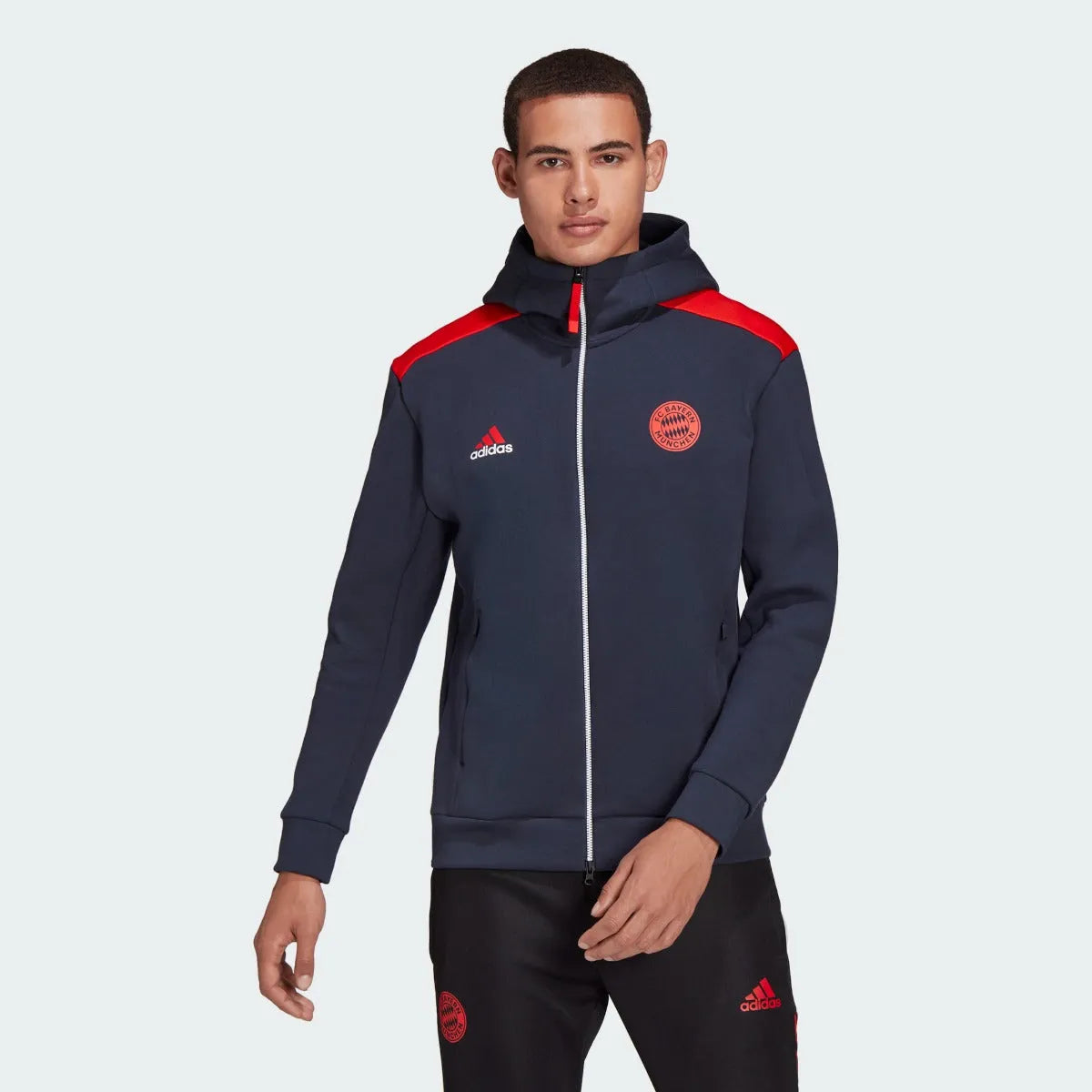 Adidas 2021-22 Bayern Munich ZNE Jacket - Navy (Model - Front)