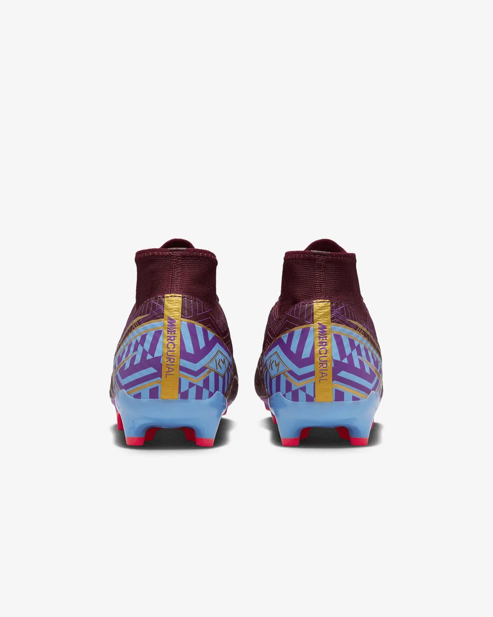 Nike Zoom Superfly 9 Academy KM FG-MG - Dark Beetroot-Gold (Pair - Back)