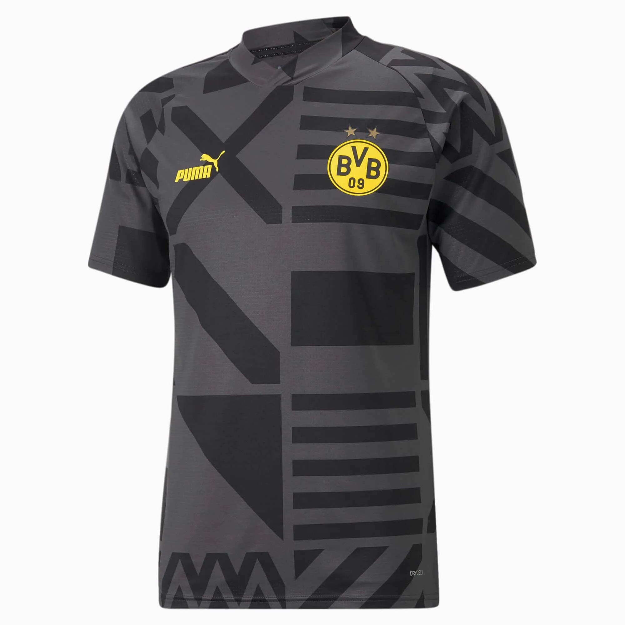 Puma 2022-23 Borussia Dortmund Prematch Training Jersey Black-Yellow (Front)