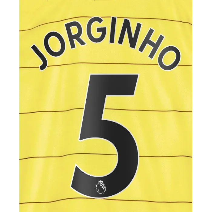 Chelsea 2021/22 Away Jorginho #5 Jersey Name Set Black (Main)