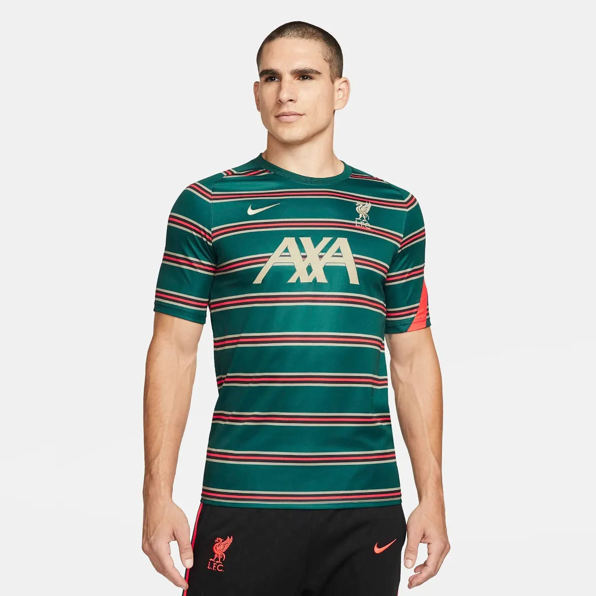 Nike 2022 Liverpool DF Top SS PM - Atomic Teal-Mystic Stone (Model - Front)