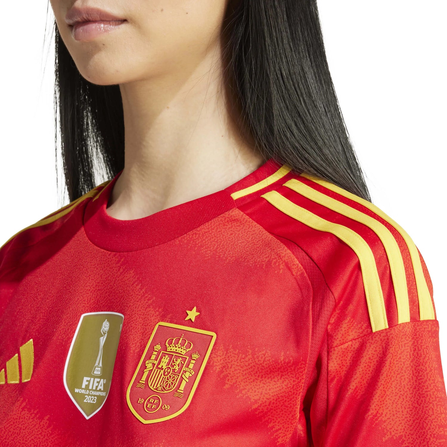 adidas 2024-25 Spain Women's Stadium Home Jersey (Detail 1)