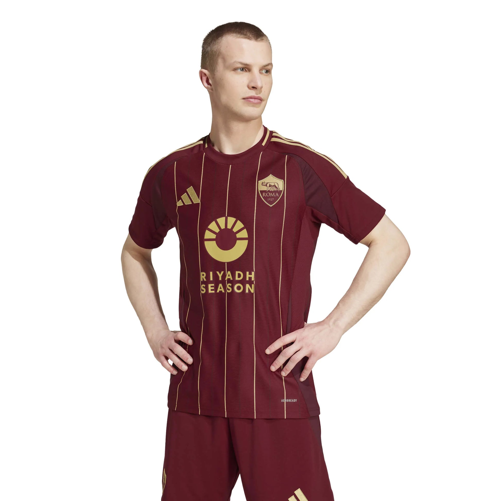 adidas 2024-25 Roma Men's Stadium Home Jersey (Model - Front)