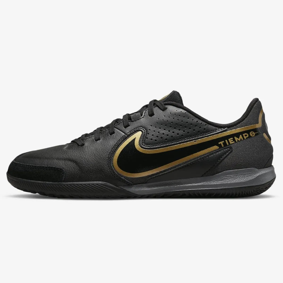 Nike Tiempo Legend 9 Academy Indoor - Black-Anthracite-Gold (Side 1)