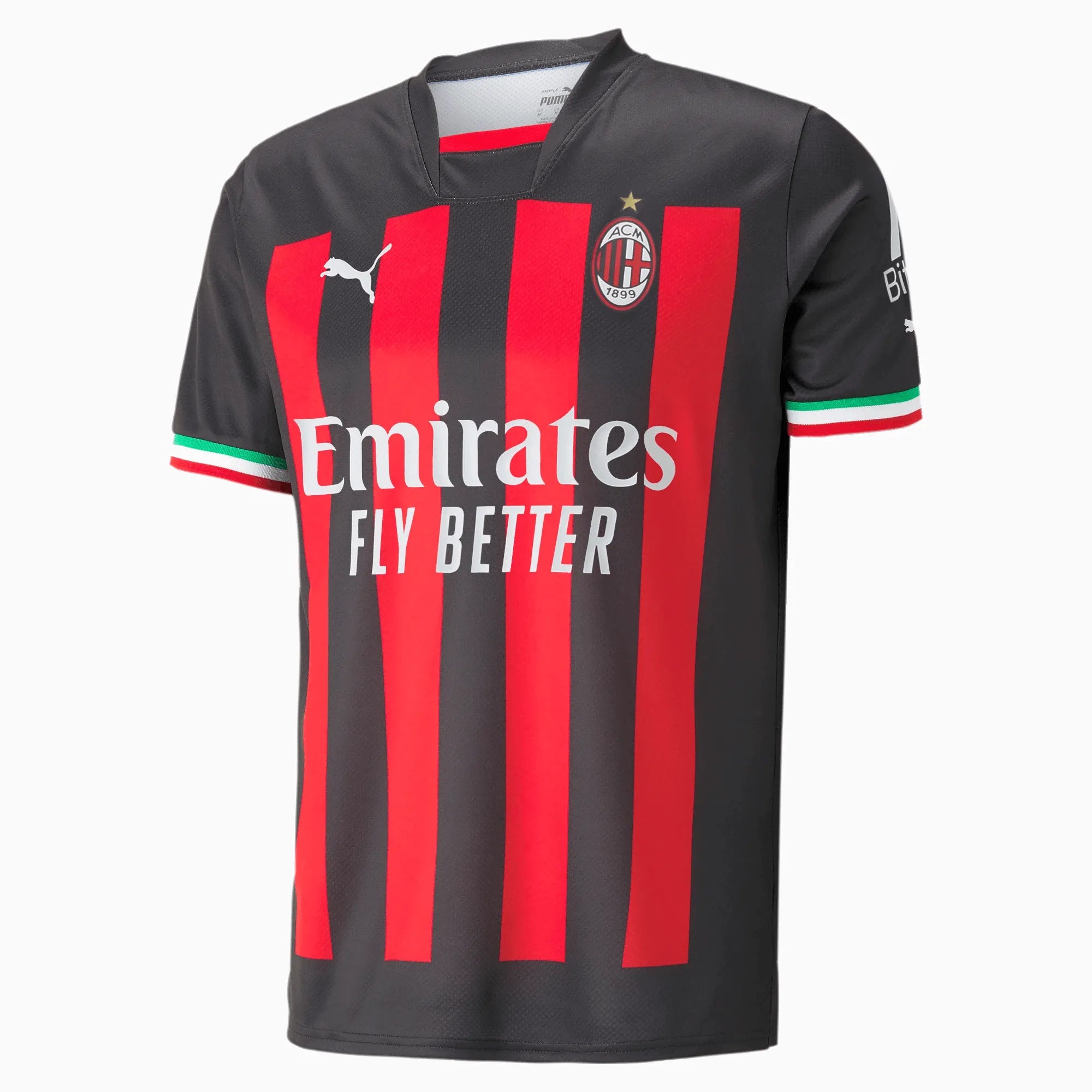 Puma 2022-23 AC Milan Home Jersey Red-Black (Front)