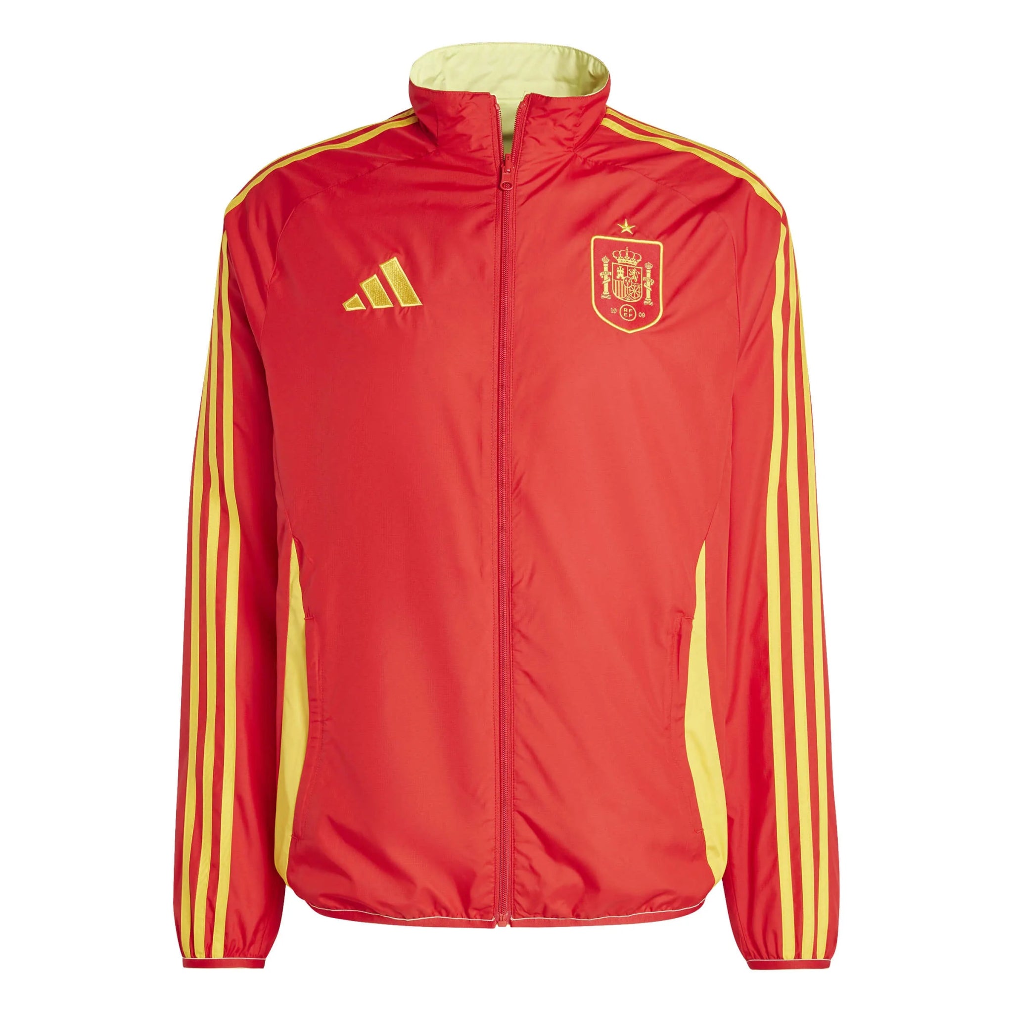 ANTHEM A ジャケット　刺繍　キュプラ　赤　2024SS adidas 2024-25 Spain Men's Anthem Jacket – ProSoccer