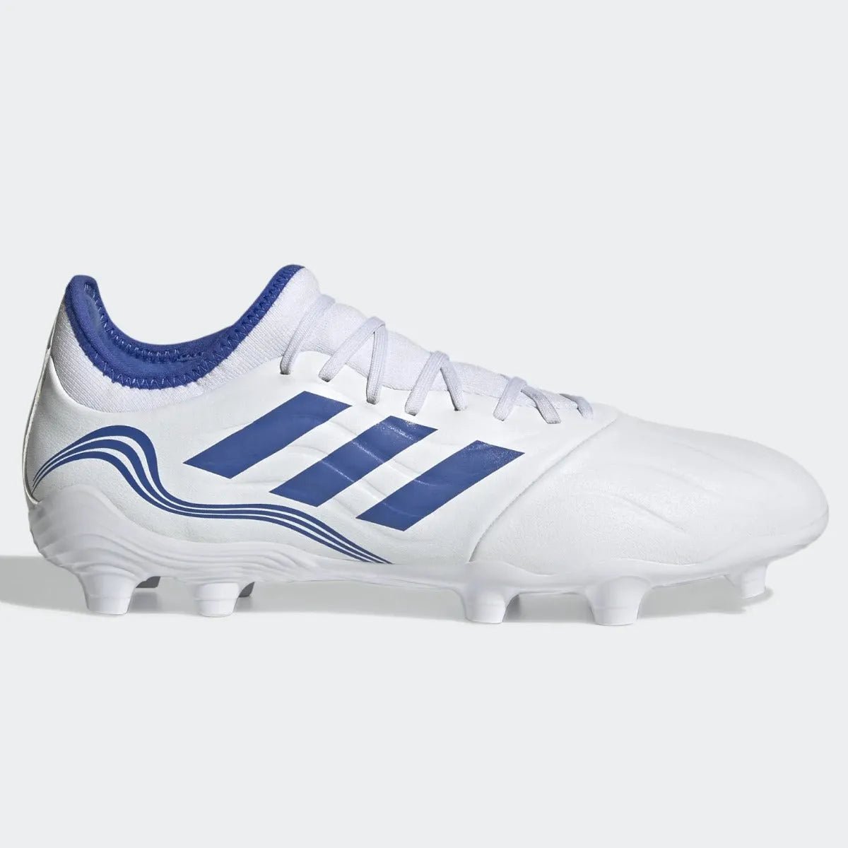 adidas Copa Sense .3 FG - White-Hi Res Blue Soccer Cleats – ProSoccer