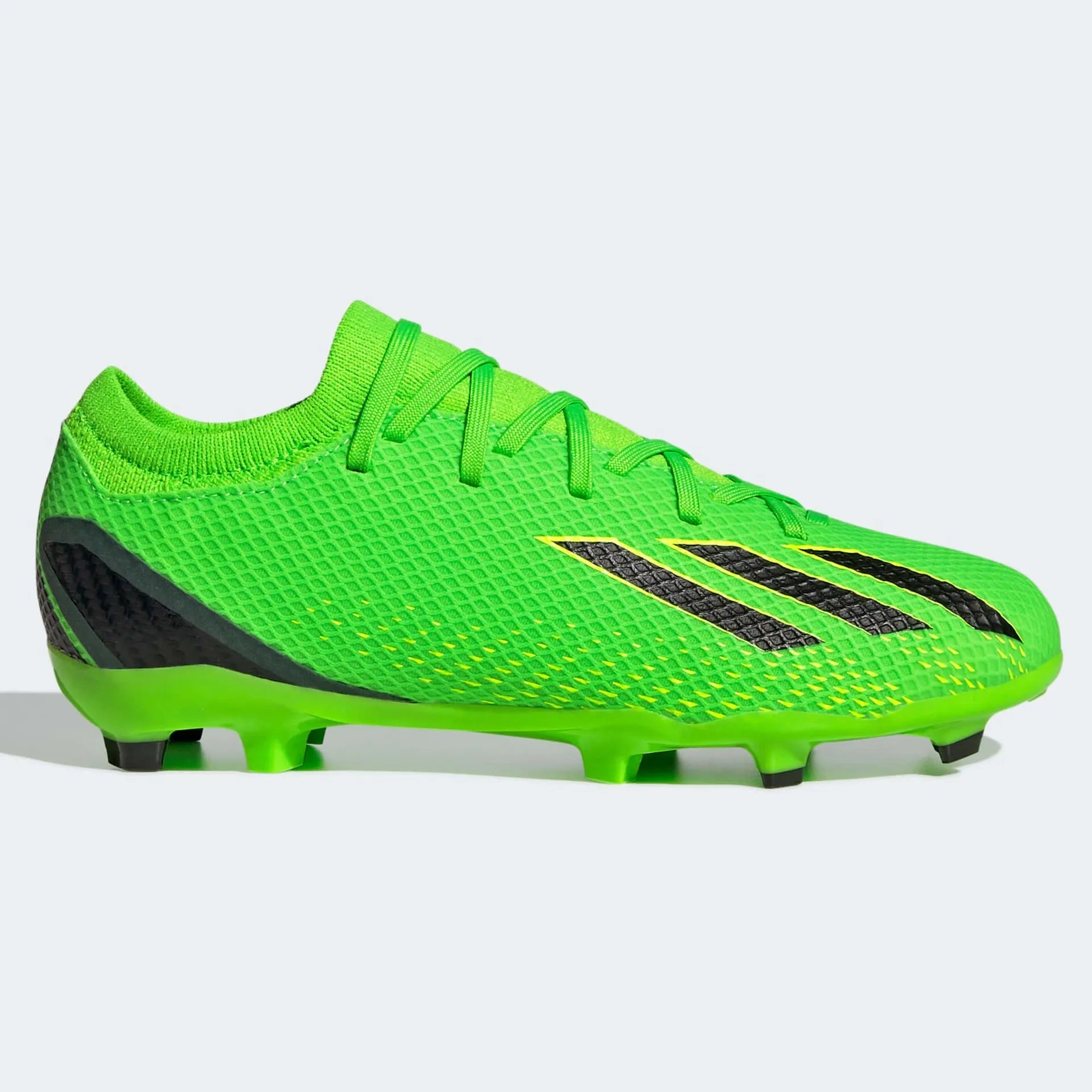 adidas JR X SpeedPortal .3 FG - Solar Green-Black Soccer  display picture 2