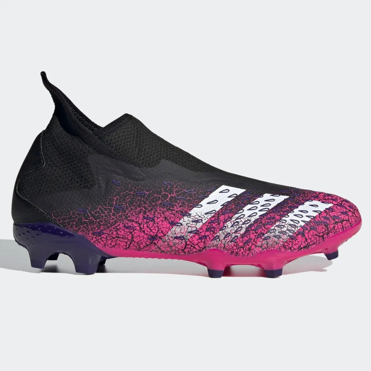 Adidas Predator Freak .3 Laceless FG - Black-Pink-Purple Soccer Cleats ProSoccer Adidas Predator Freak .3 Laceless FG - Black-Pink-Purple Soccer Cleats ProSoccer