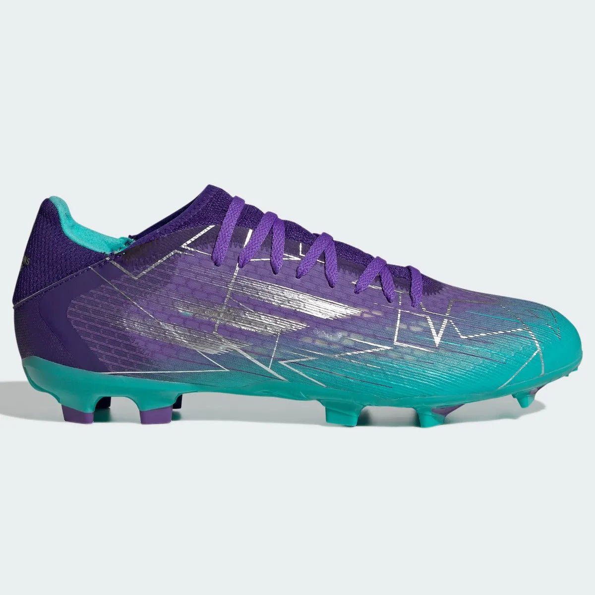 adidas X Speedflow .3 FG - Purple-Silver-Mint Soccer Cleats