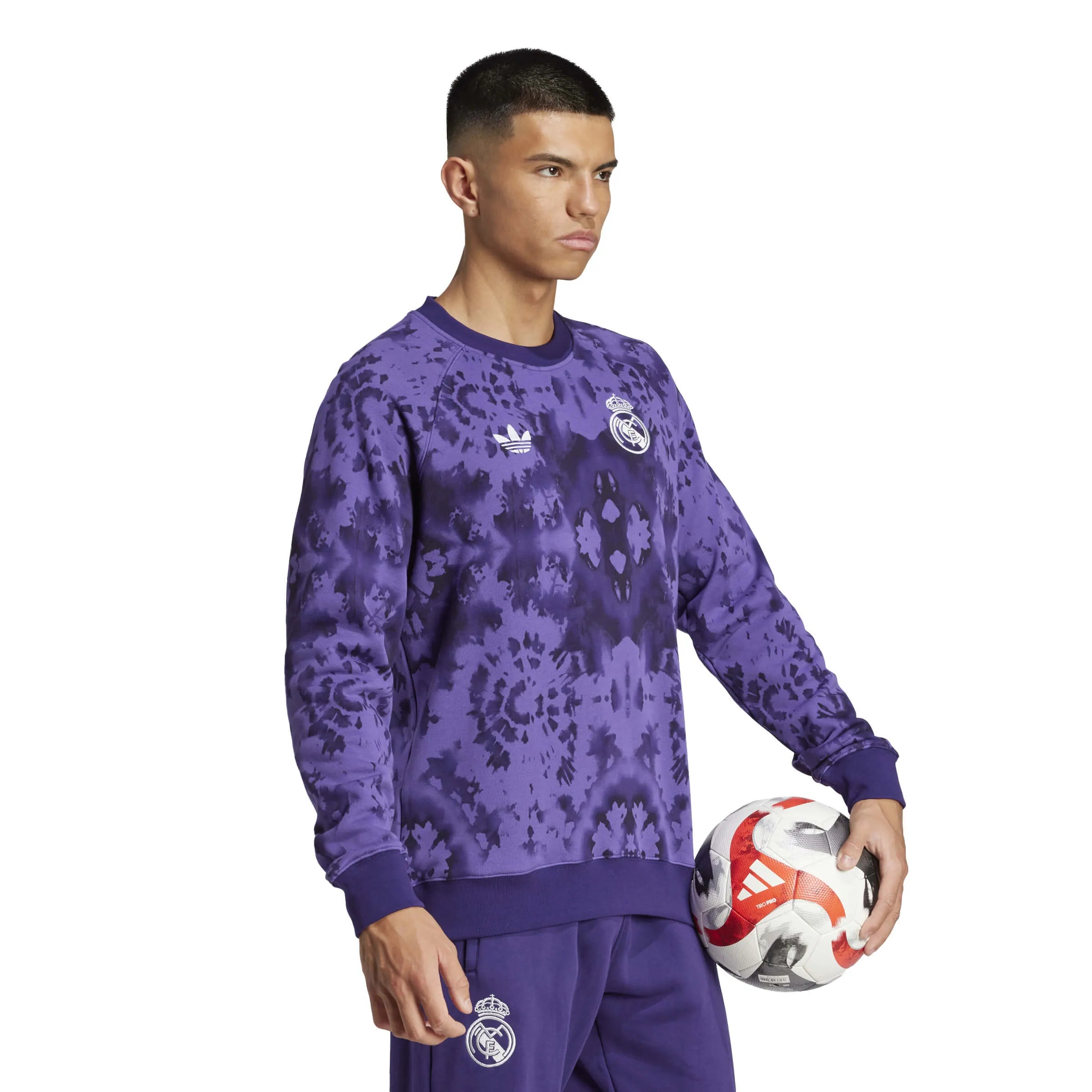 adidas 2024-25 Real Madrid Men's CNY Crewneck Sweatshirt (Model - Side)