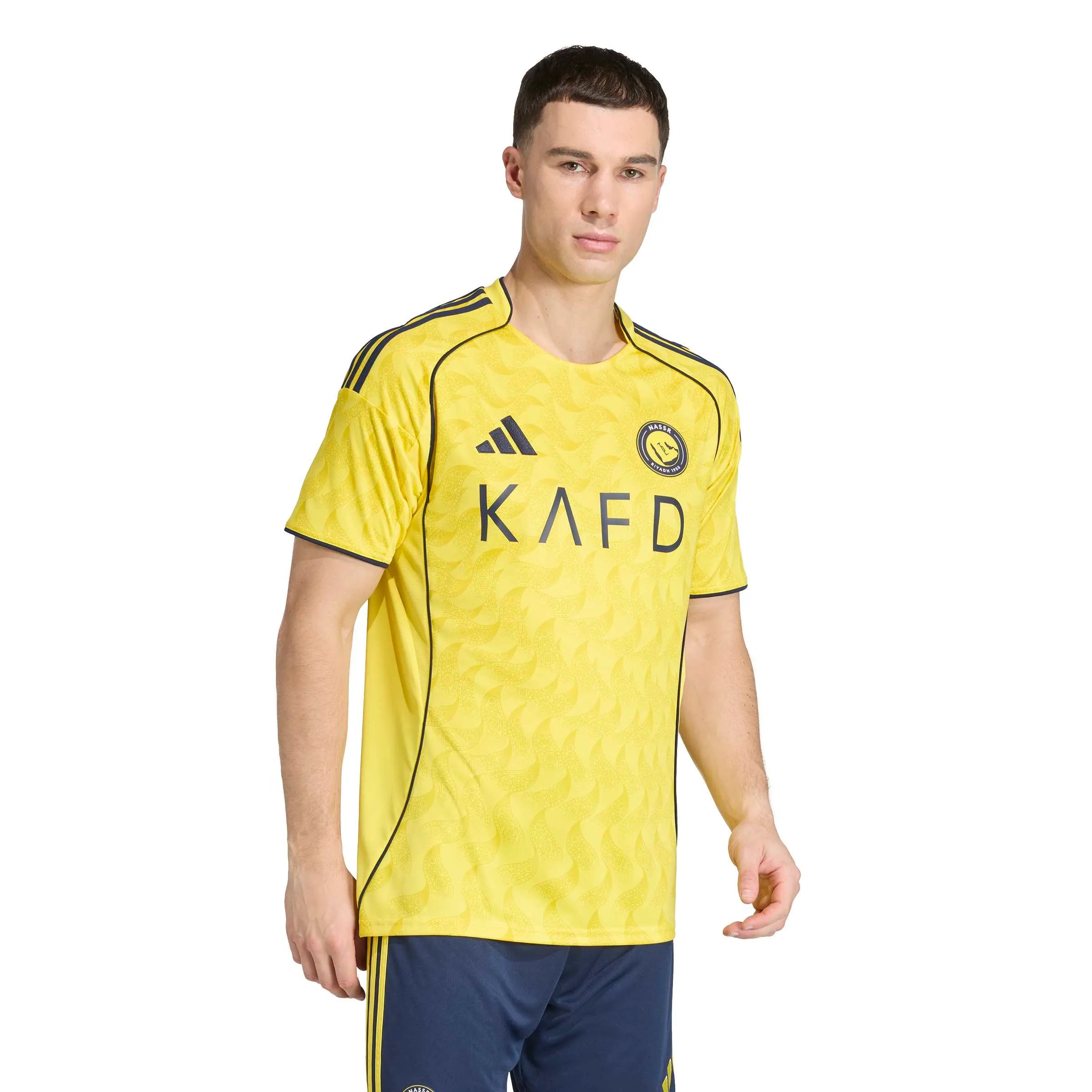 adidas 2025-26 Al Nassr Men's Stadium Home Ronaldo #7 Soccer Jersey (Model - Front)