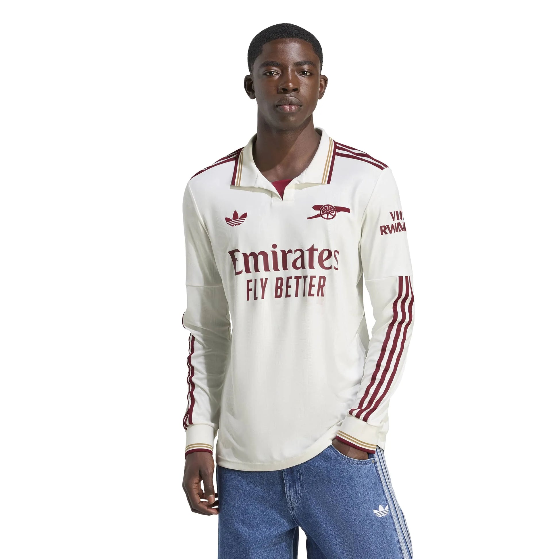 adidas 2025-26 Arsenal Men's Stadium Third Long-Sleeve Soccer Jersey (Model - Front)