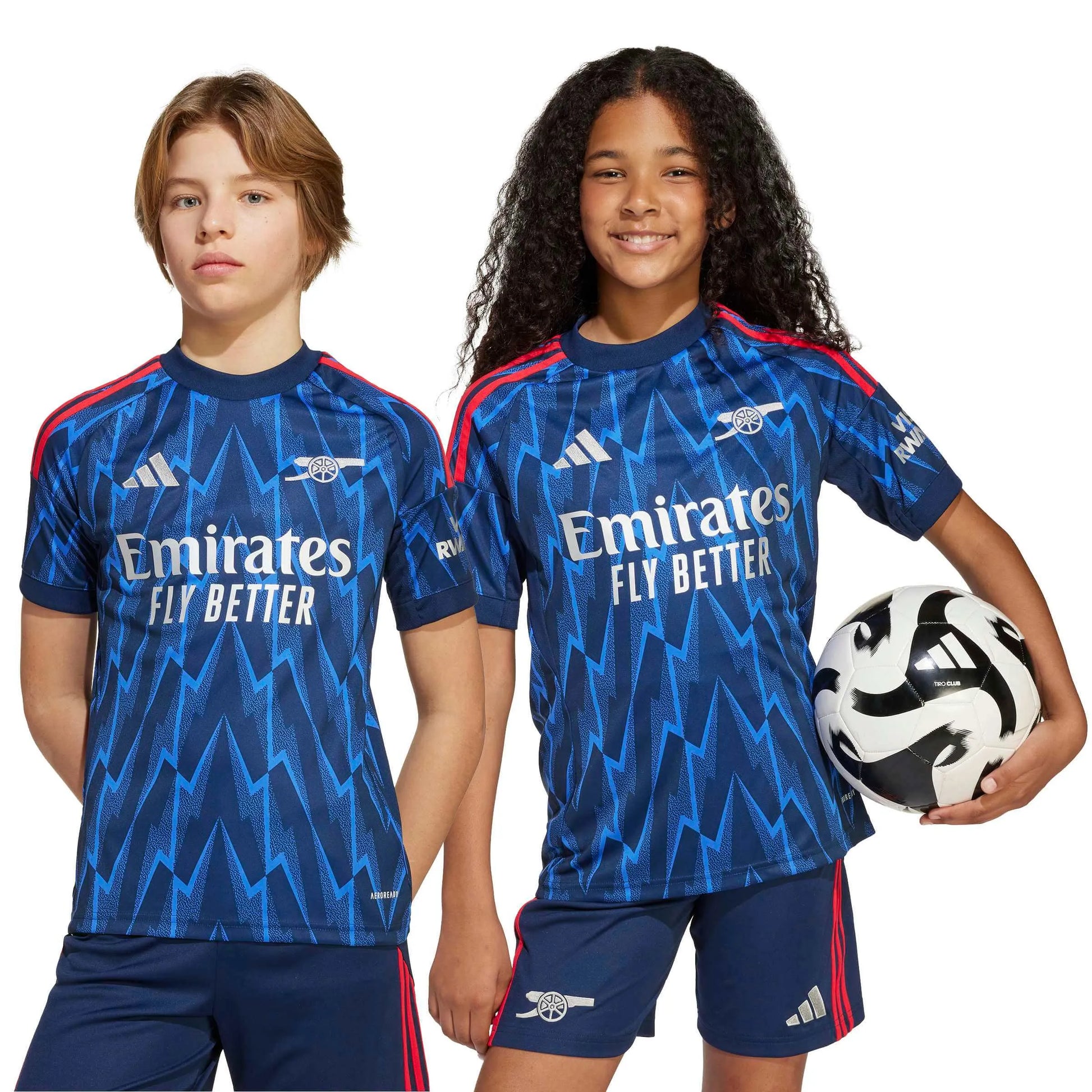adidas 2025-26 Arsenal Youth Stadium Away Soccer Jersey (Models - Front)