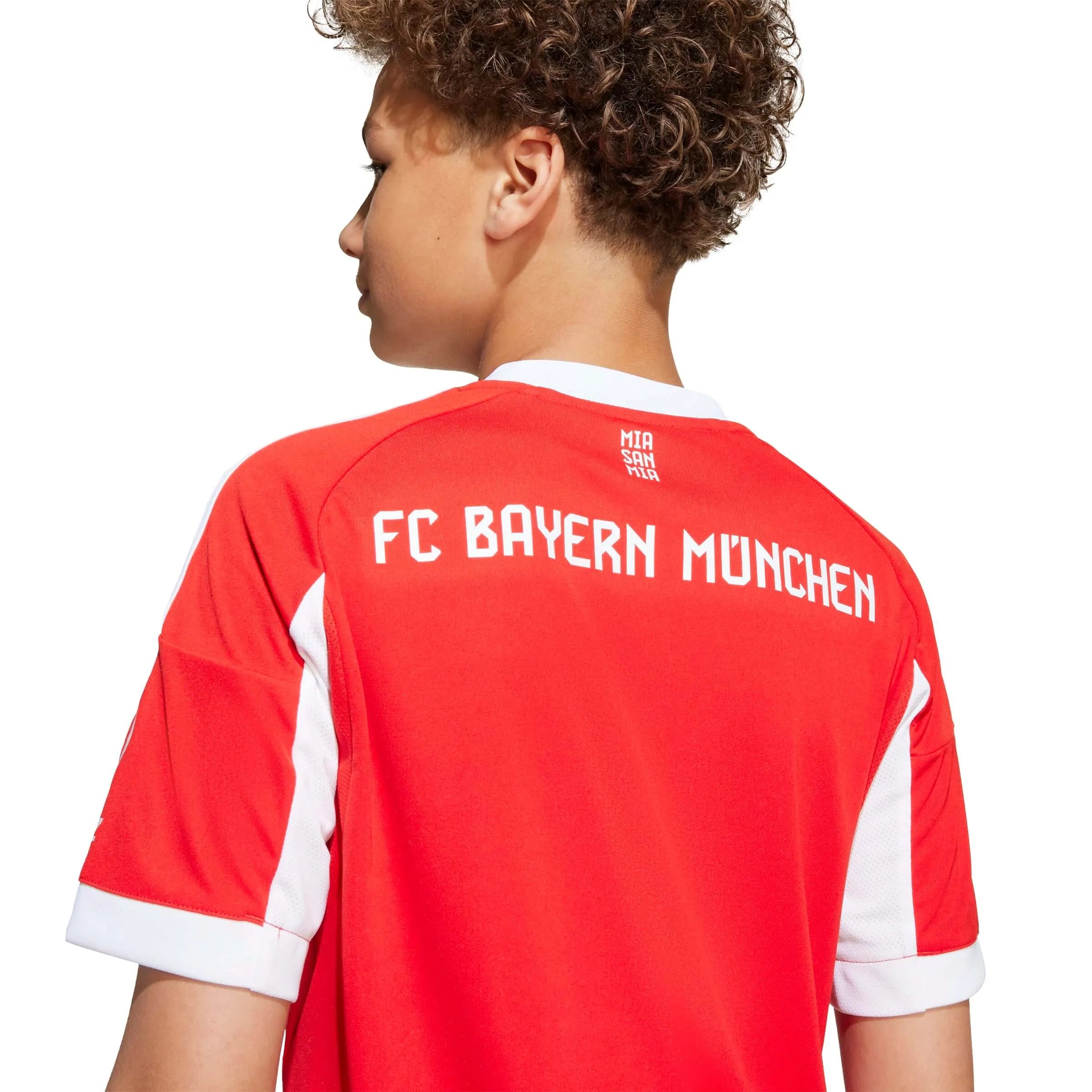 adidas 2025-26 Bayern Munich Youth Stadium Home Soccer Jersey (Detail 2)