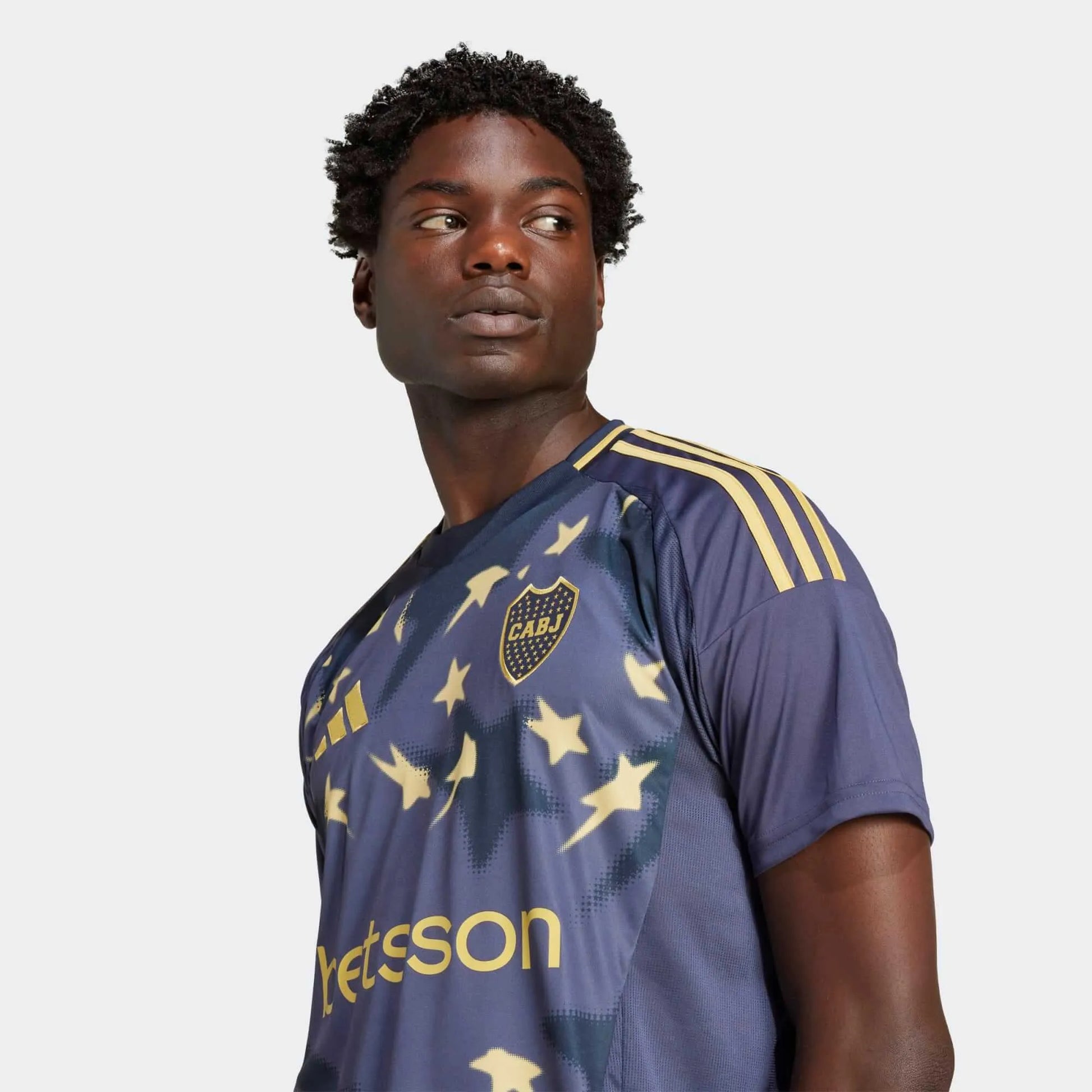 adidas 2025-26 Boca Juniors Men's Stadium Third Soccer Jersey (Detail 1)