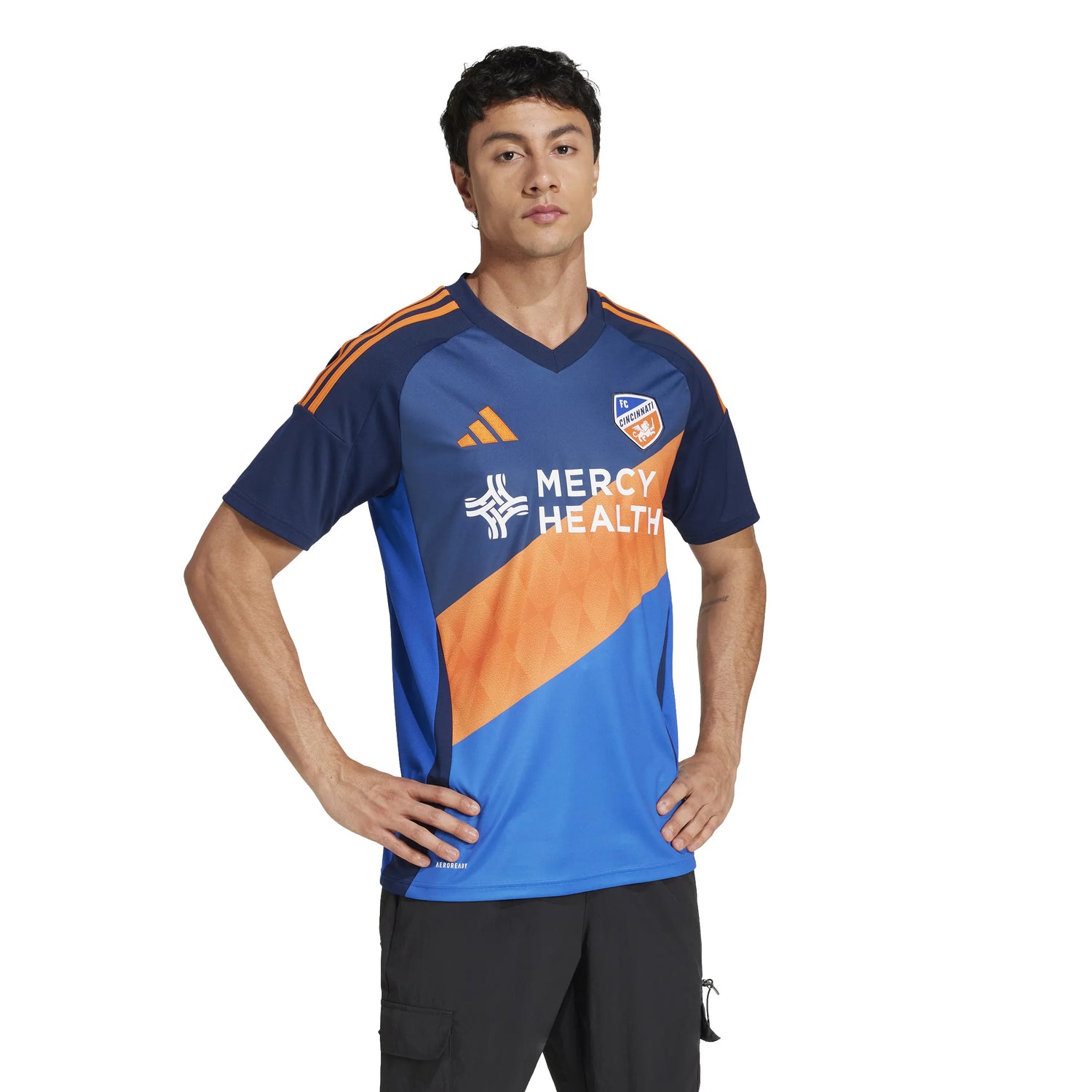 adidas 2025-26 Cincinnati Men's Stadium Home Soccer Jersey (Model - Side)