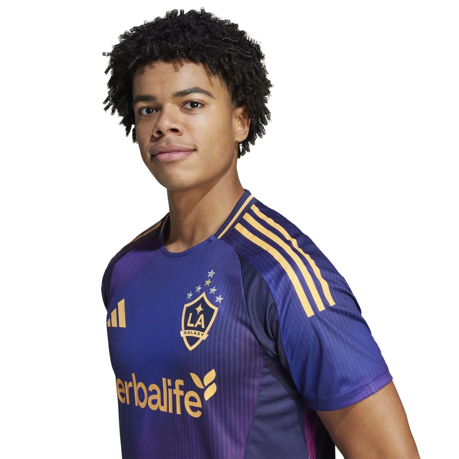 adidas 2025-26 LA Galaxy Men's Authentic Away Soccer Jersey (Detail 1)