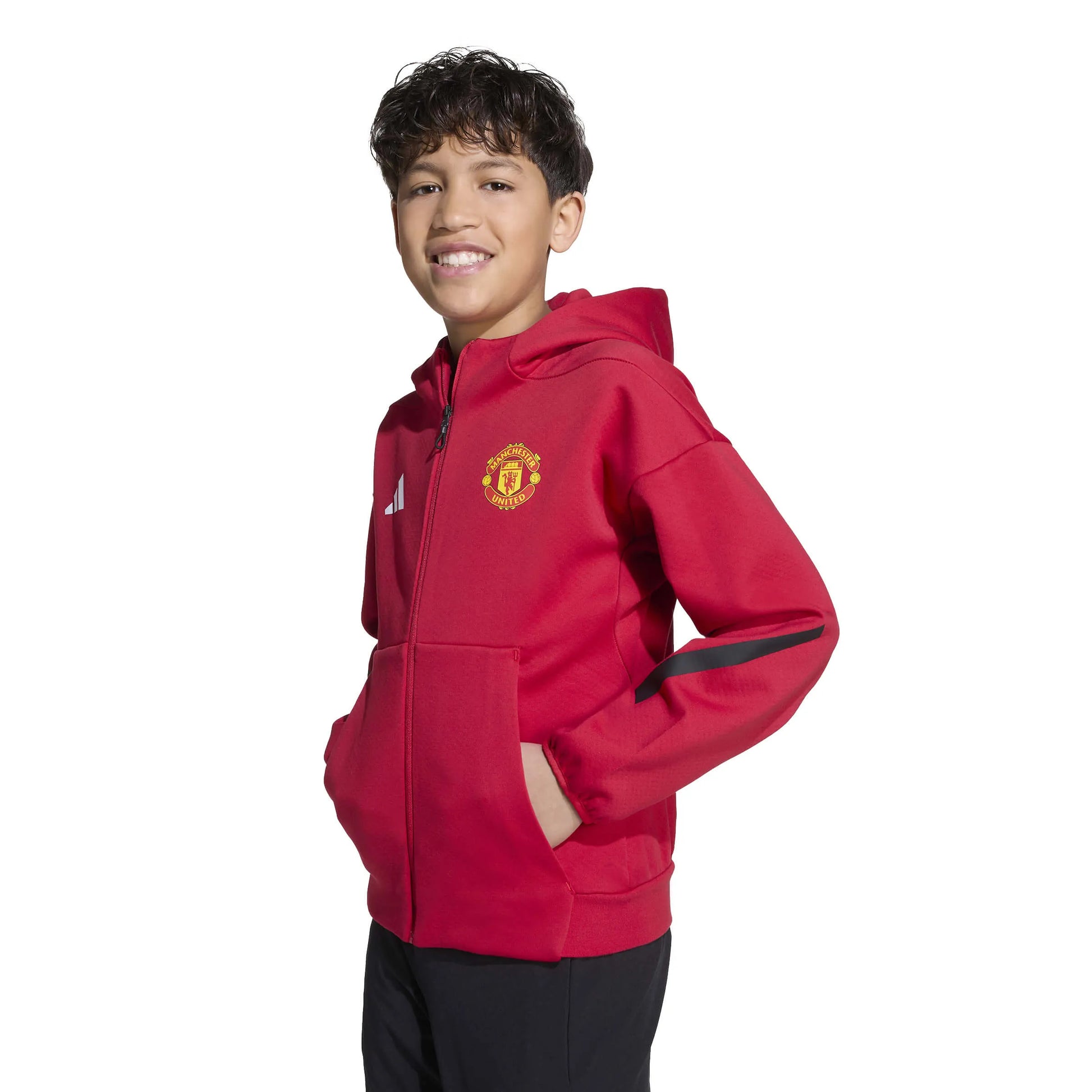 adidas 2025-26 Manchester United Youth Anthem Jacket (Model - Front)
