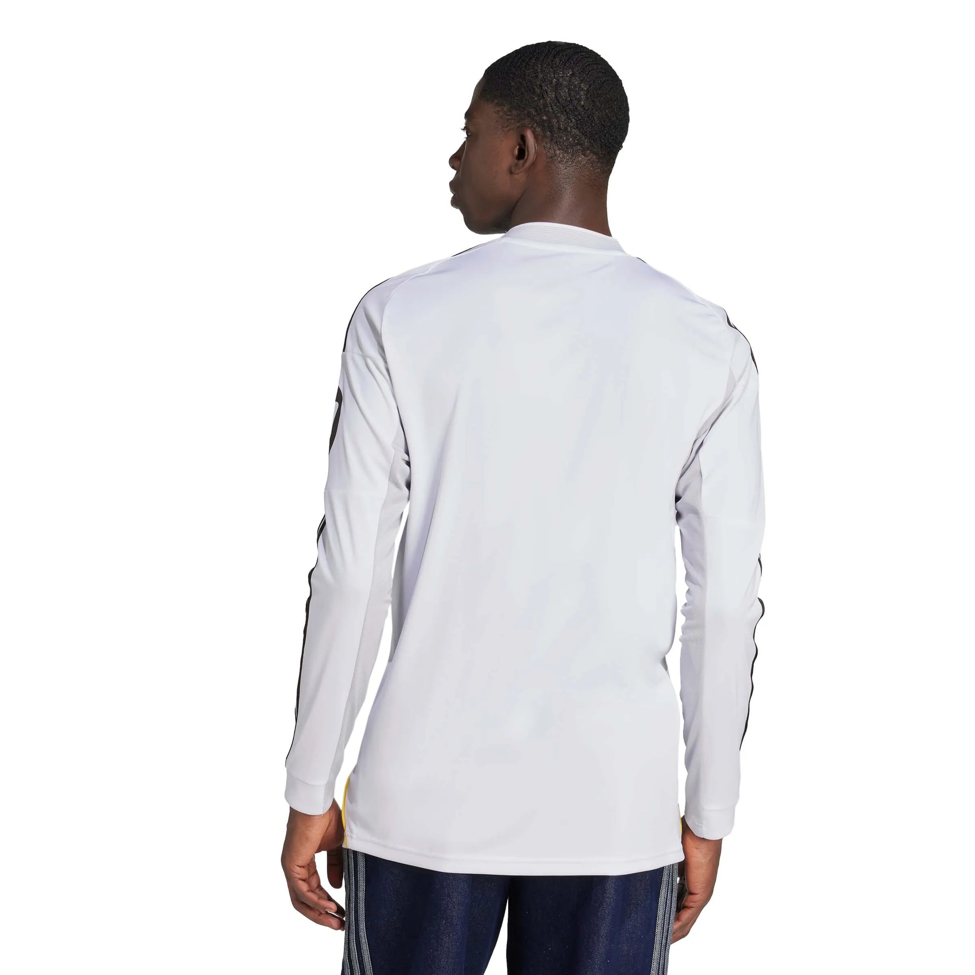 adidas 2025-26 Real Madrid Men's Stadium Home Long-Sleeve Soccer Jersey (Model - Back)