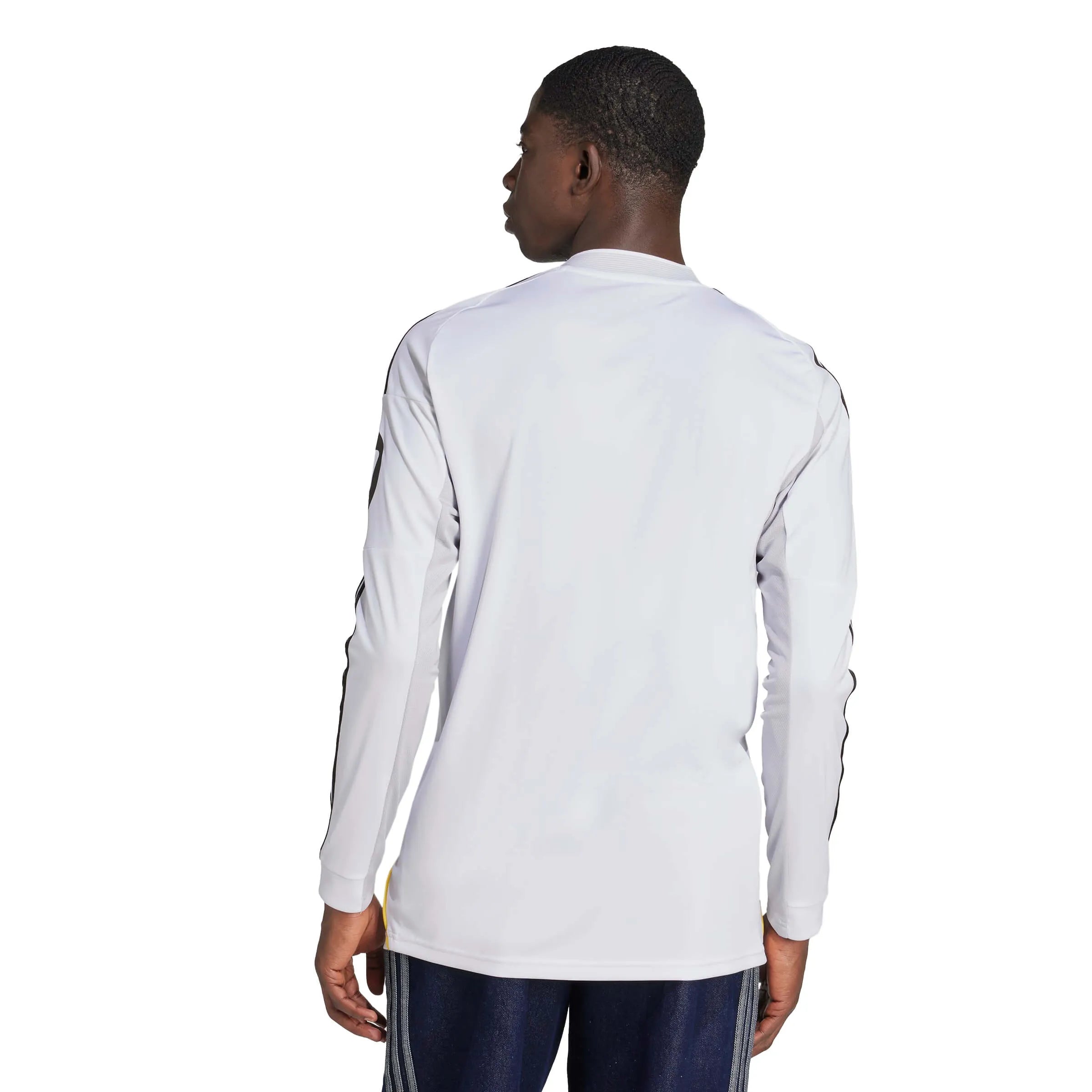 adidas 2025-26 Real Madrid Men's Stadium Home Long-Sleeve Soccer Jersey (Model - Back)