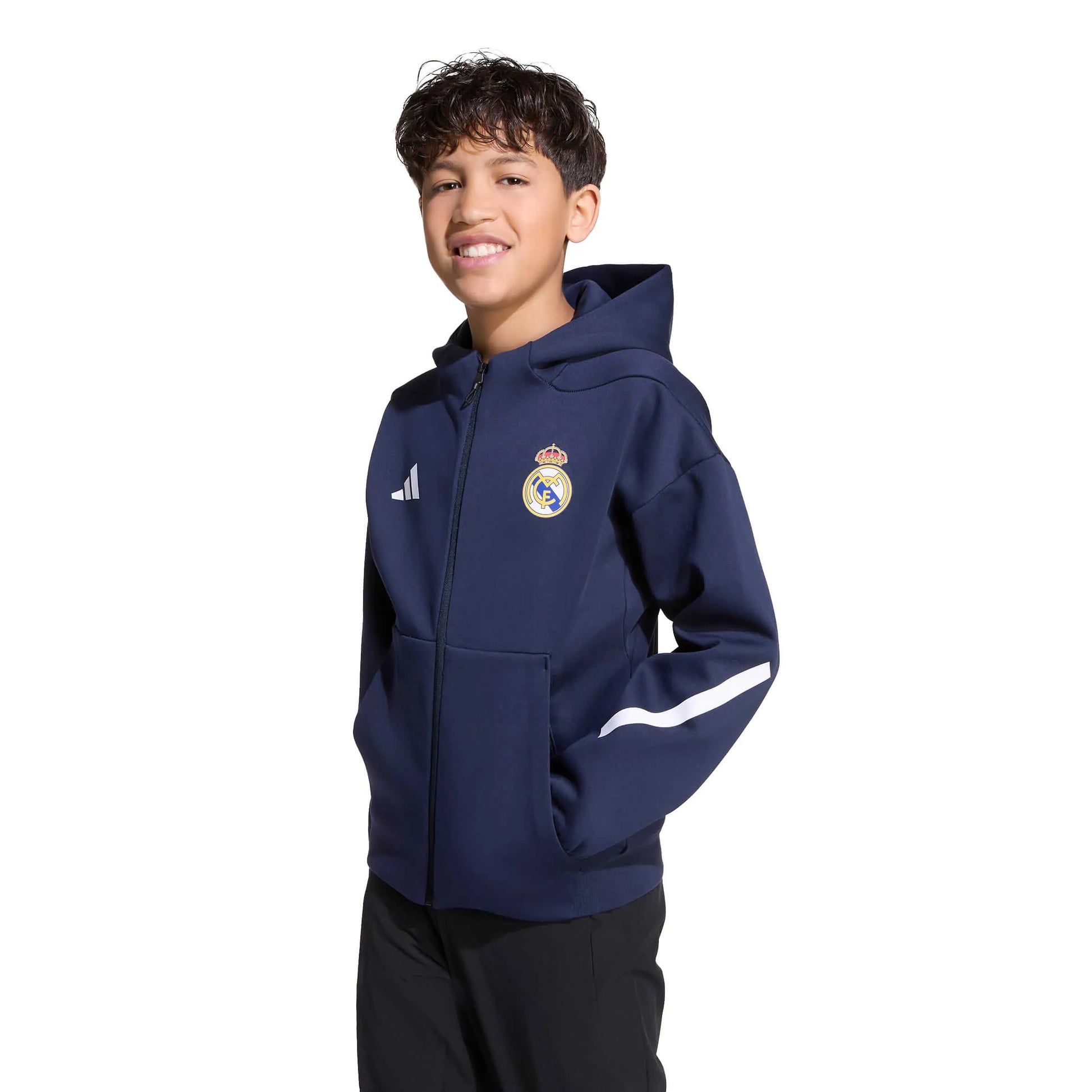 adidas 2025-26 Real Madrid Youth Anthem Jacket (Model - Front)