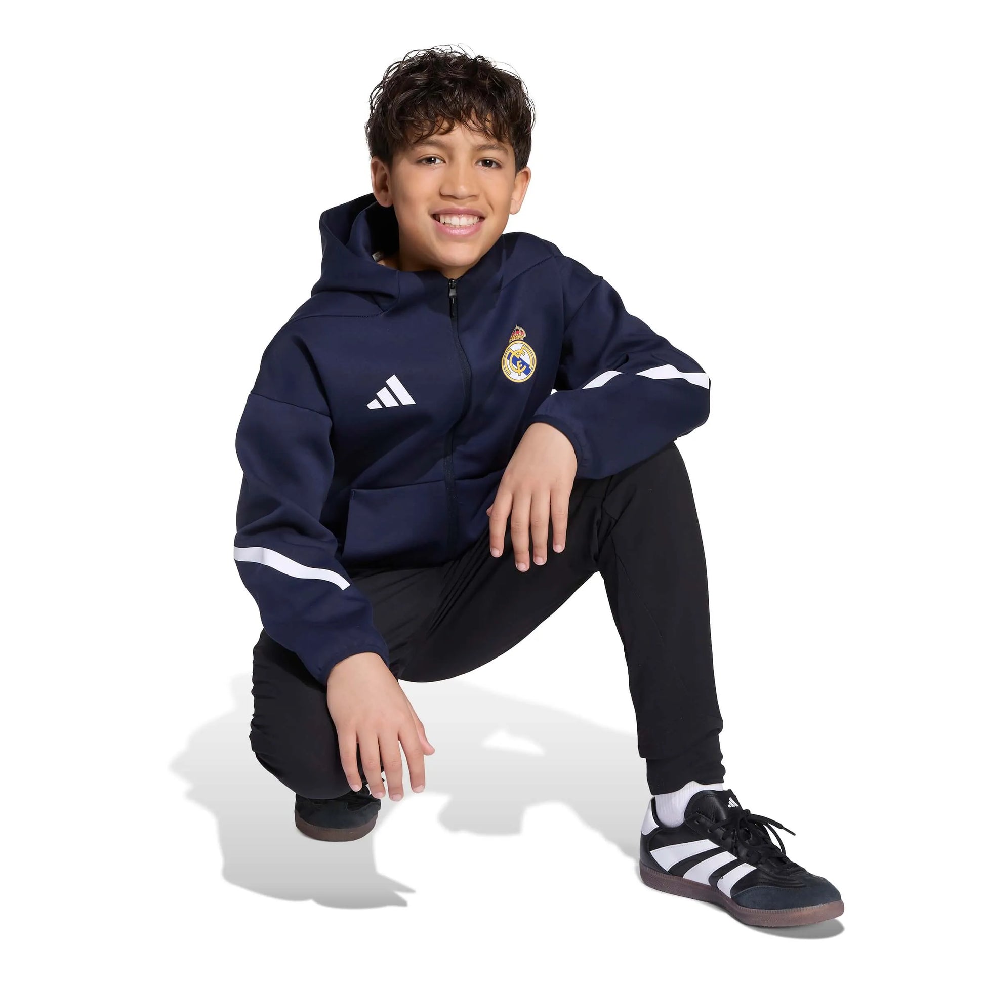 adidas 2025-26 Real Madrid Youth Anthem Jacket (Model - Side)