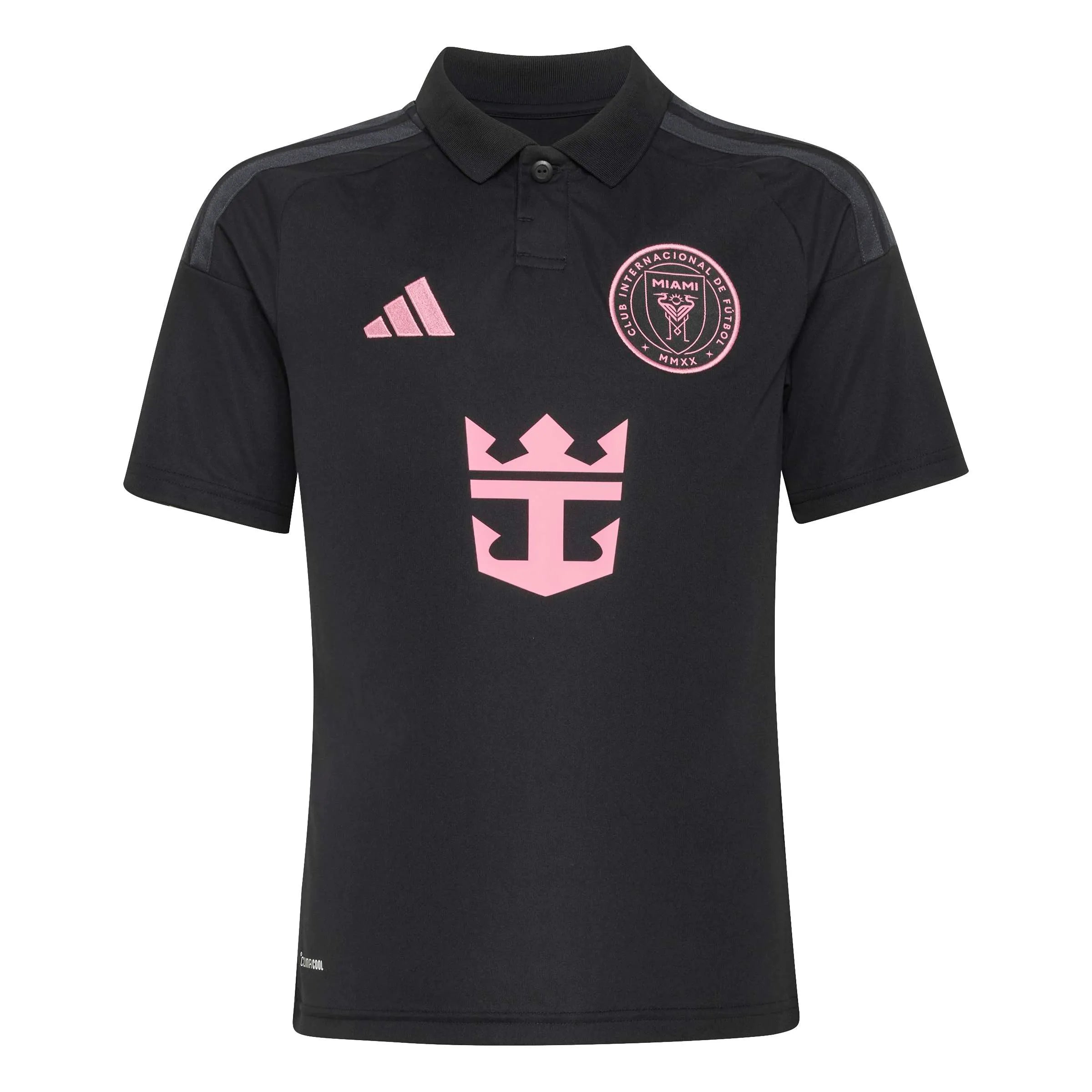 【US規格】希少 adidas STONES  サッカーシャツ 黒 L adidas 2026-27 Inter Miami Youth Stadium Away Soccer Jersey