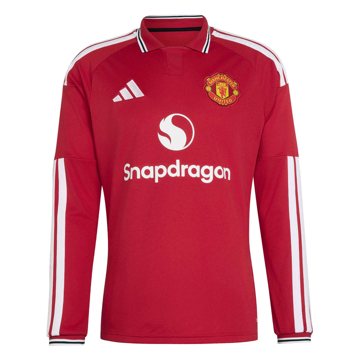 adidas 2026-27 Manchester United Men's Authentic Home Long-Sleeve Soccer Jersey (Front)