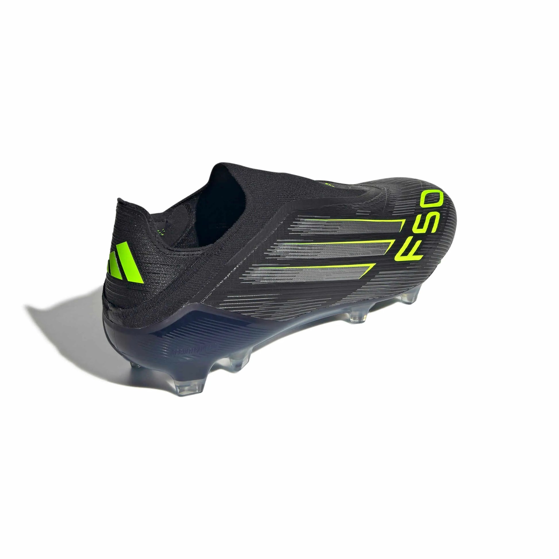 adidas F50 Elite Laceless Firm Ground Soccer Cleats - Electric Stealth Pack (FA25) (Lateral - Back)